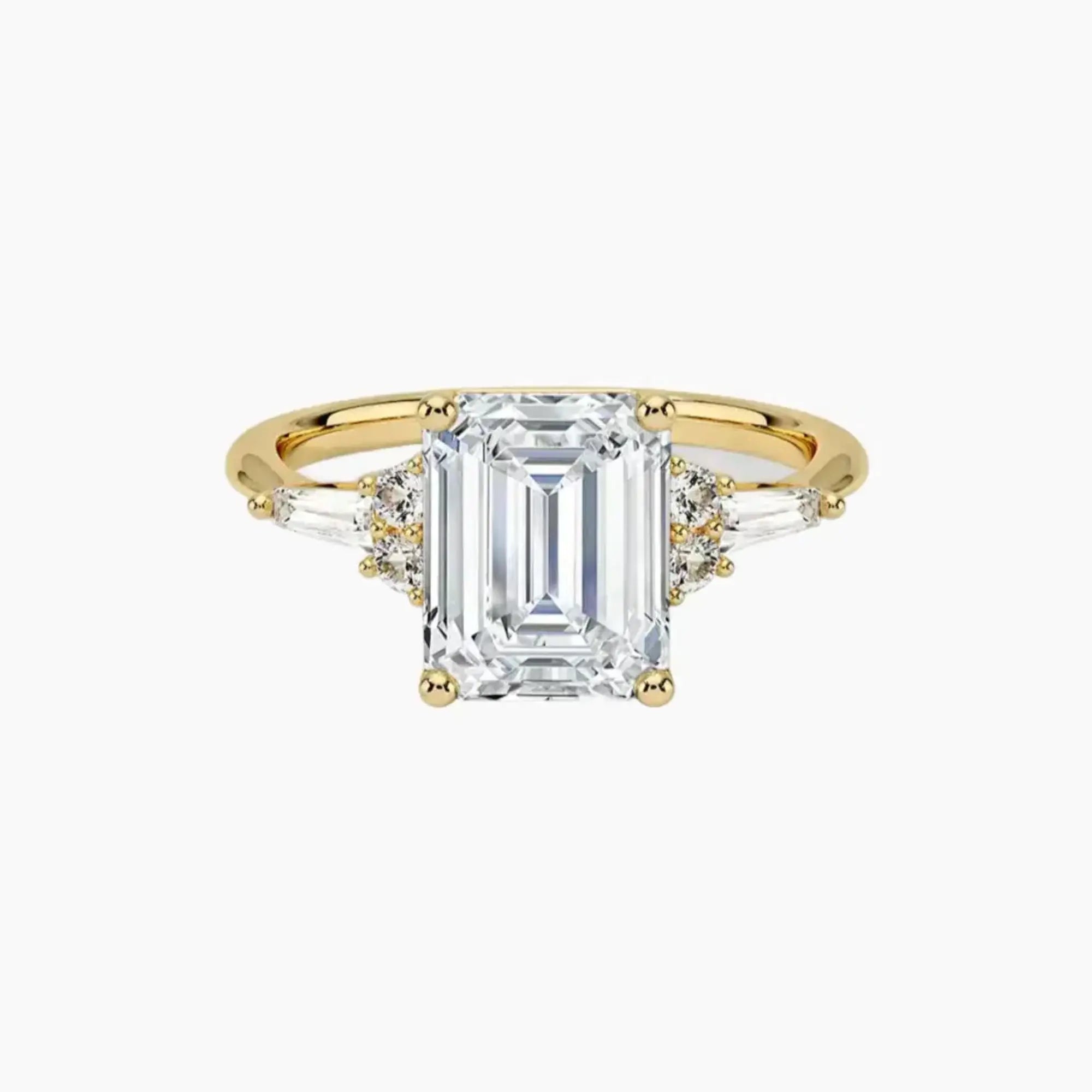 OBSER336 - Jovana Emerald engagement ring setting view 7