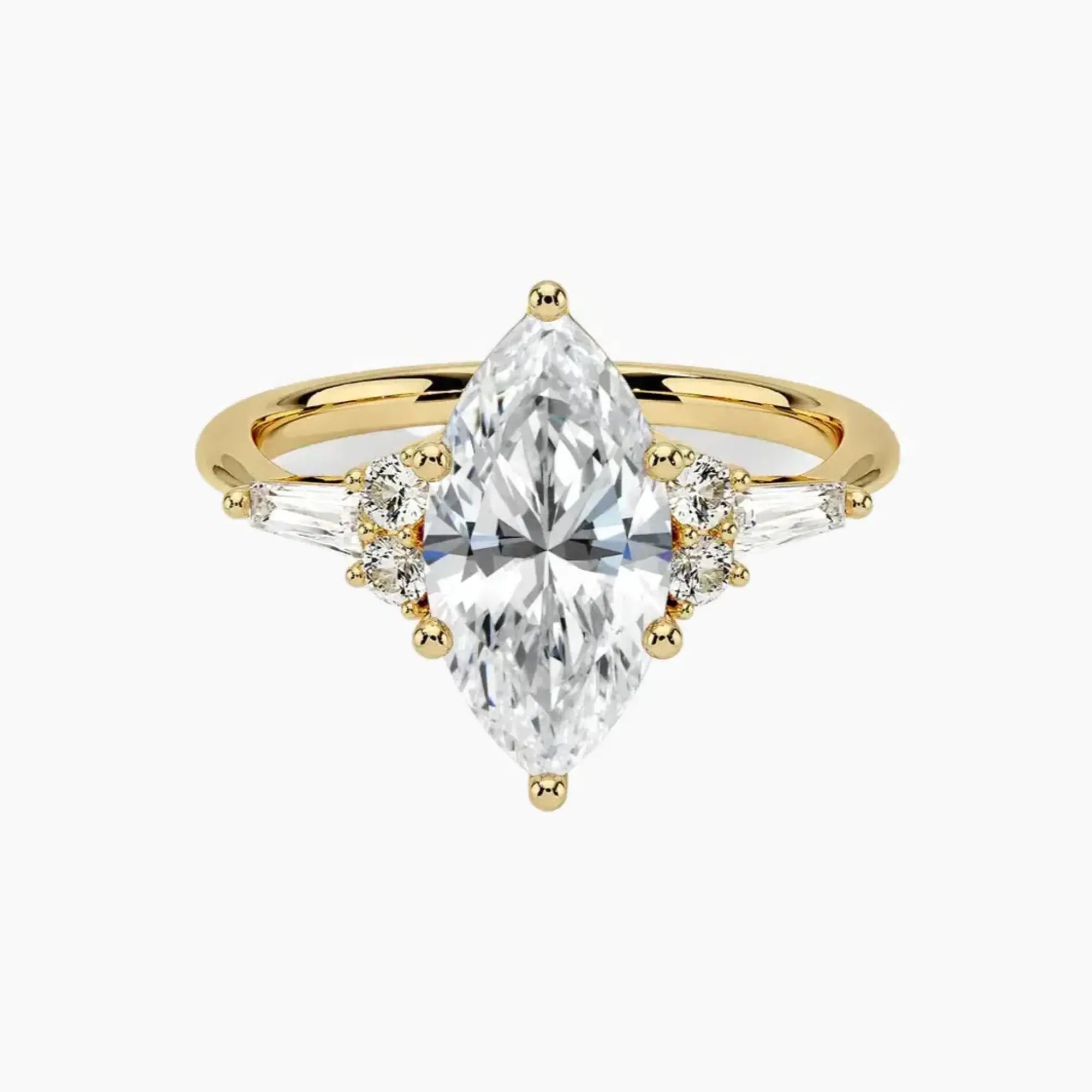 OBSER335 - Jovana Marquise engagement ring setting view 7