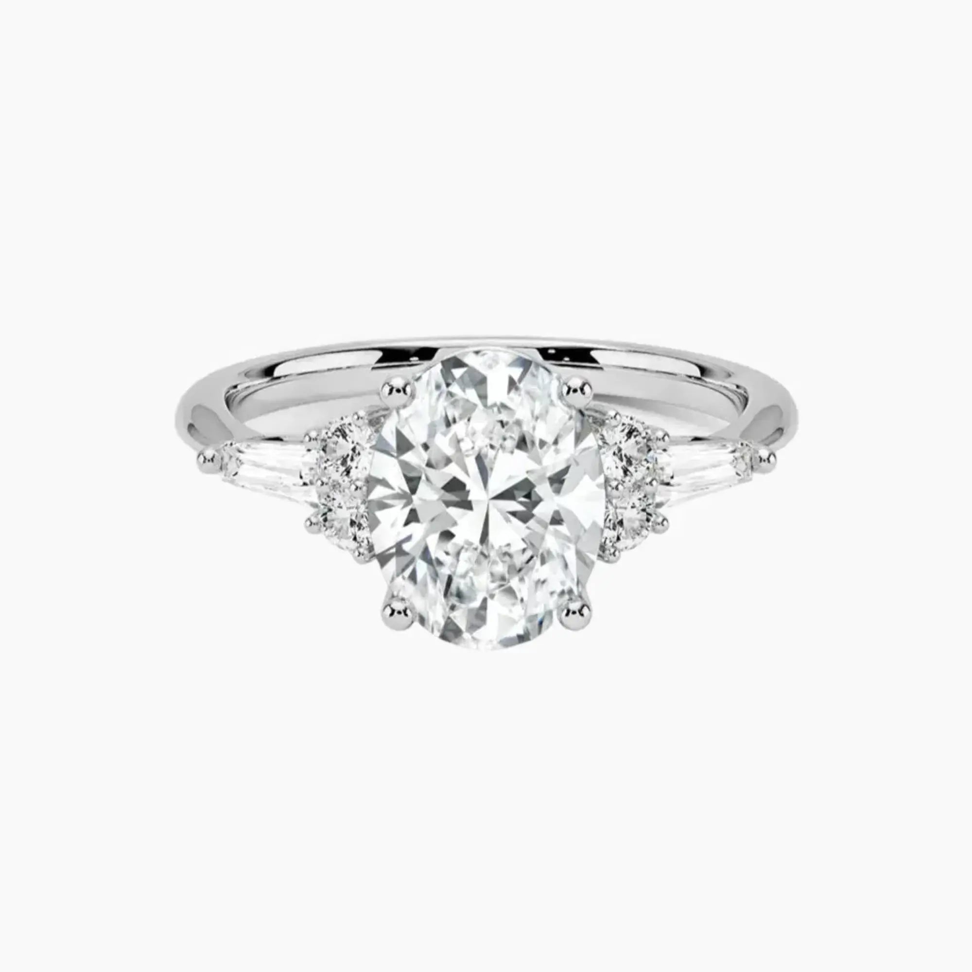 OBSER340 - Jovana Oval engagement ring setting view 1