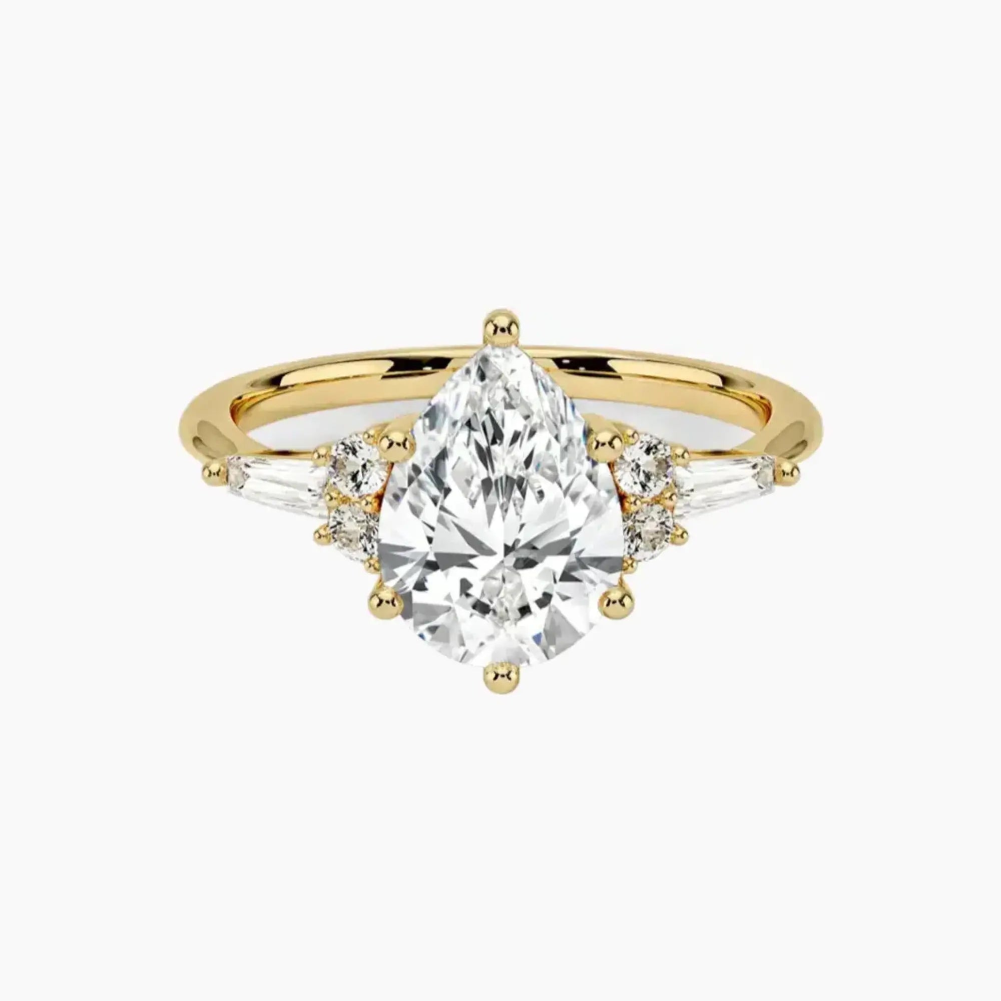 OBSER338 - Jovana Pear engagement ring setting view 7
