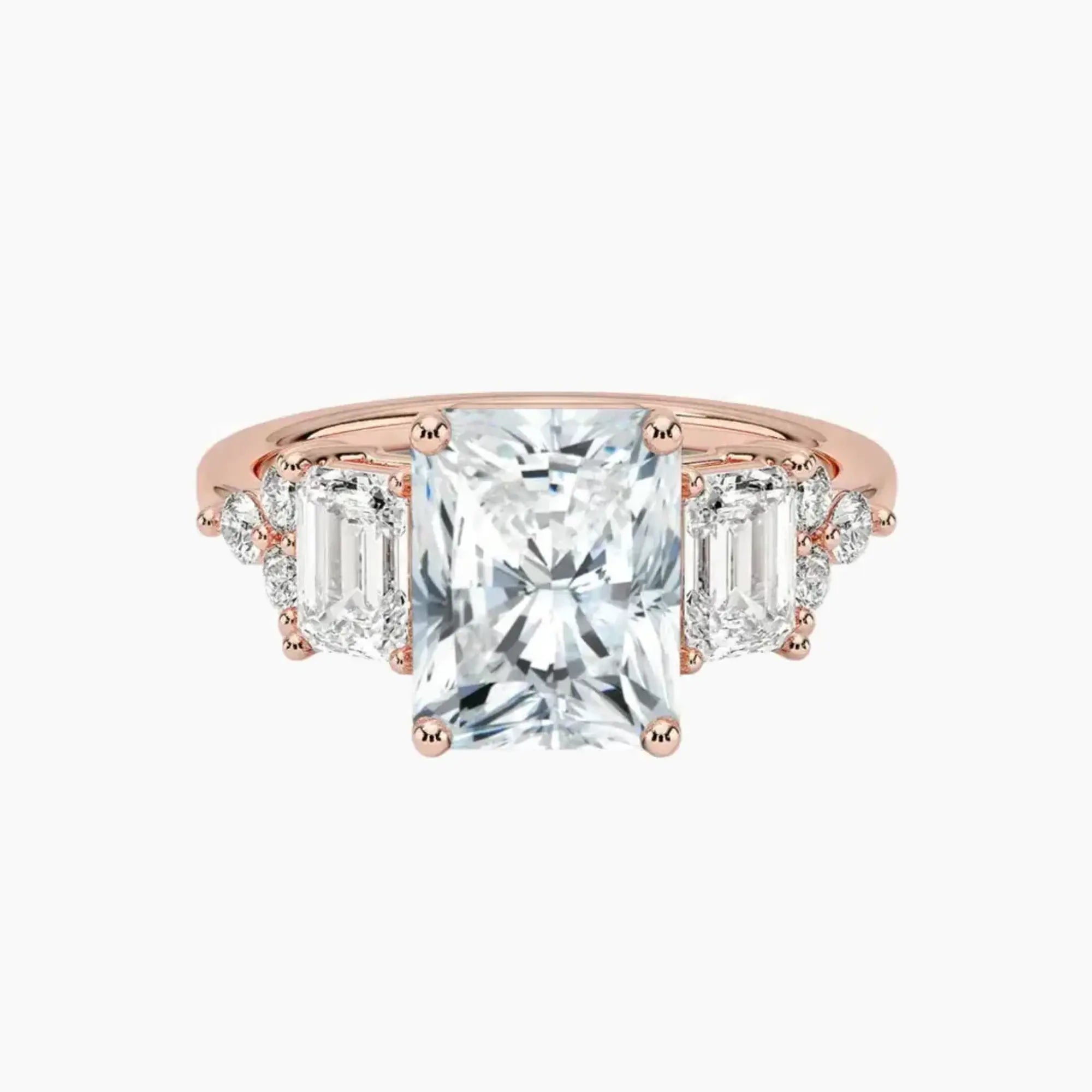 OBSER269 - Kaiya Radiant engagement ring setting view 4