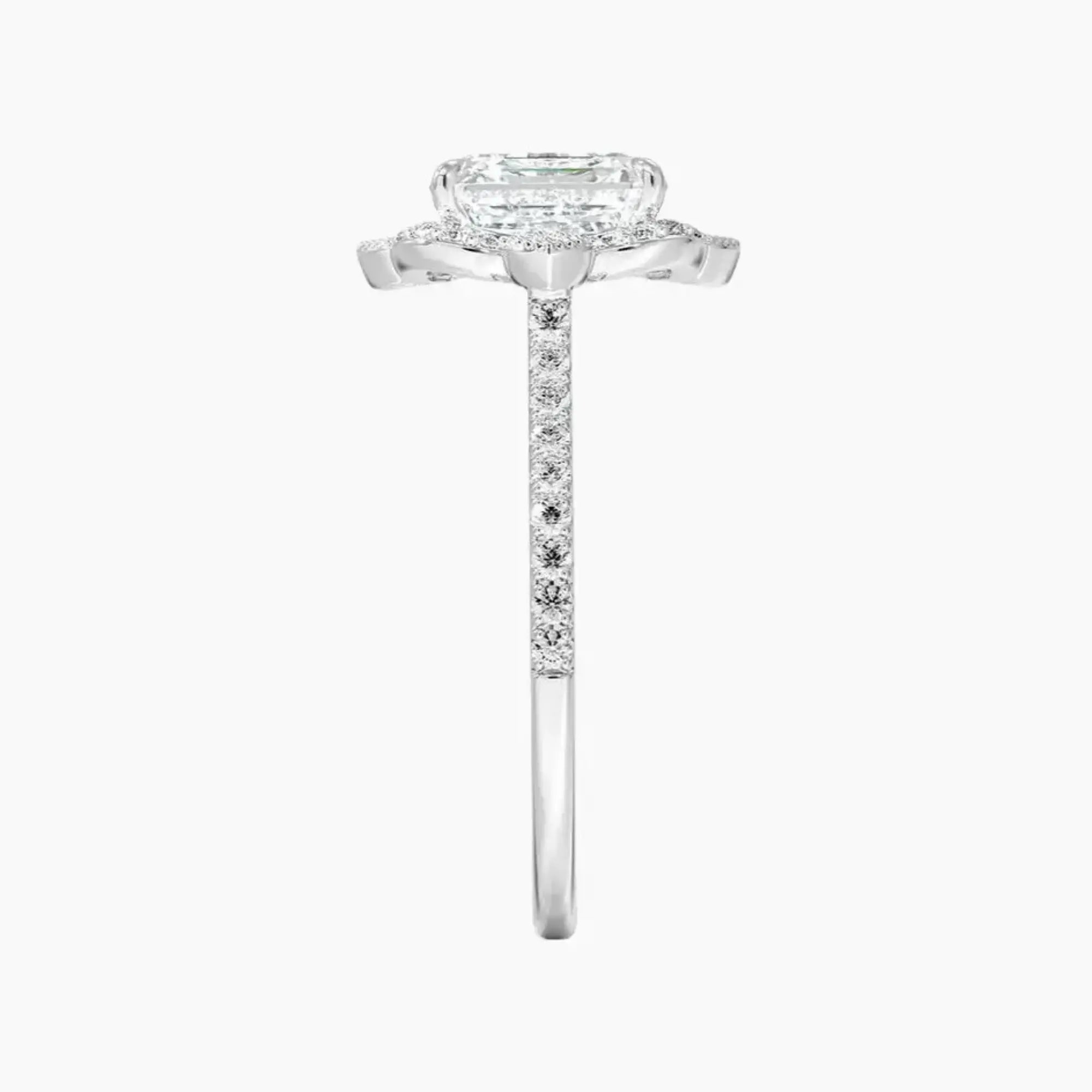 OBSER167 - Ravenna Halo Asscher engagement ring setting view 3