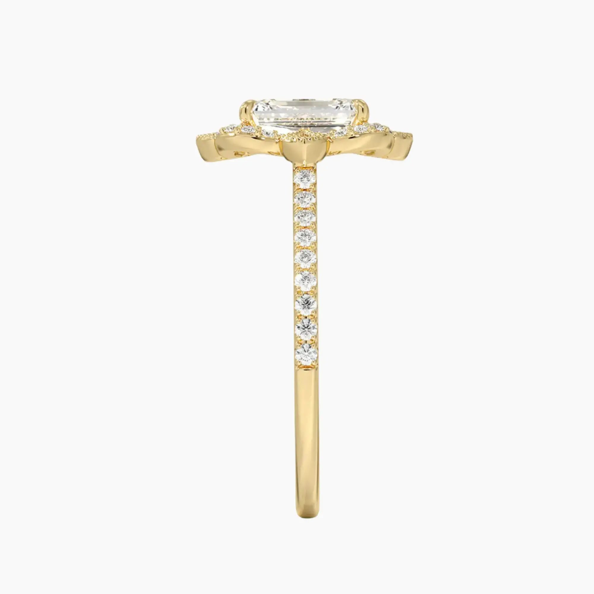 OBSER480 - Ravenna Halo Emerald engagement ring setting view 9