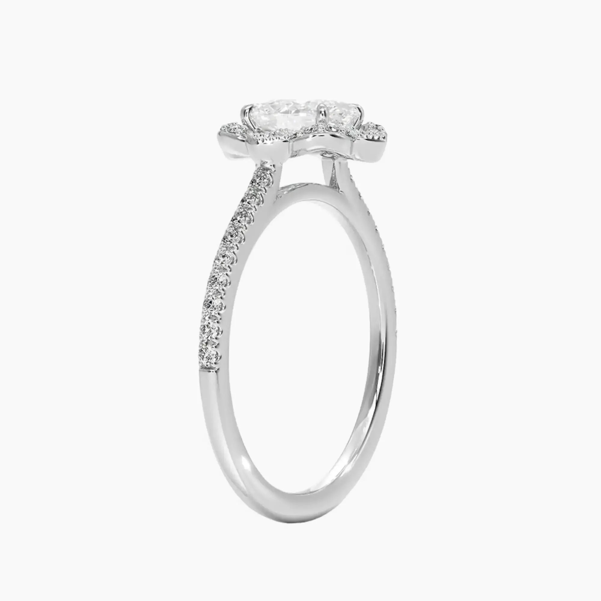 OBSER102 - Ravenna Halo Oval engagement ring setting view 2