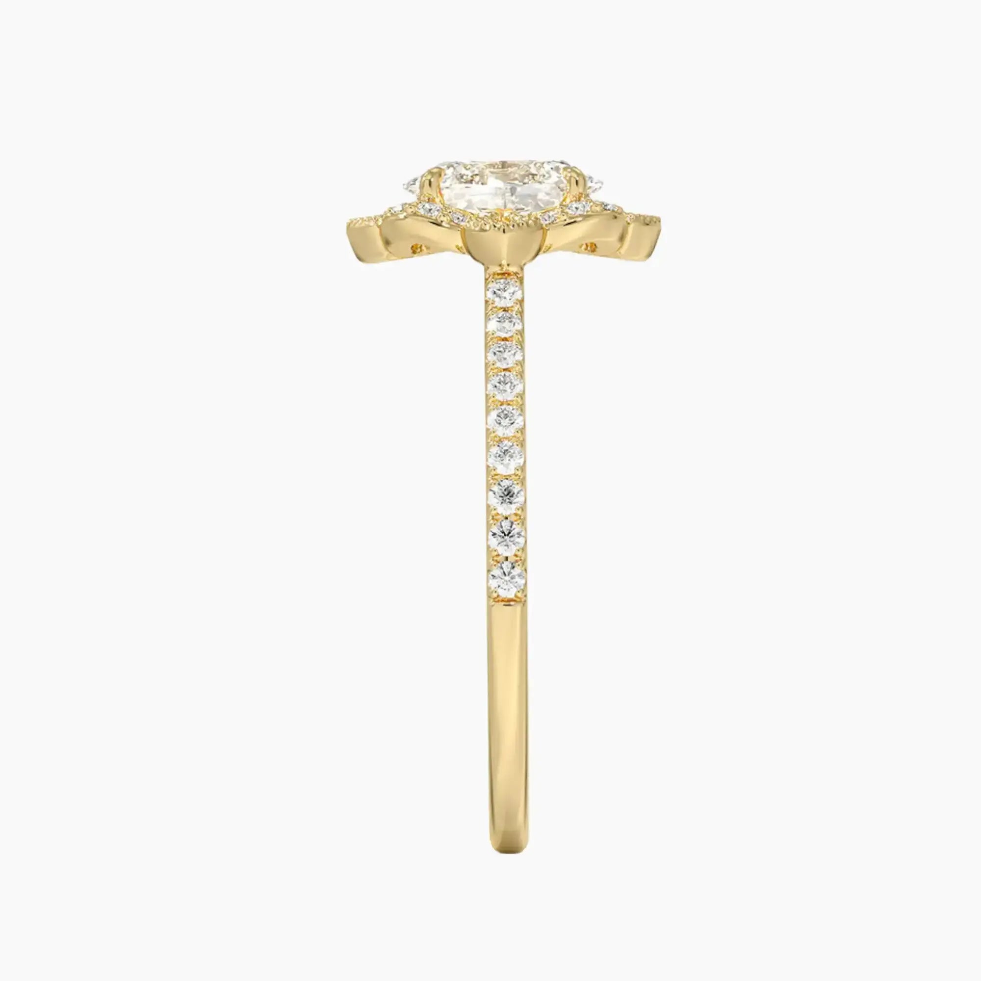 OBSER102 - Ravenna Halo Oval engagement ring setting view 9