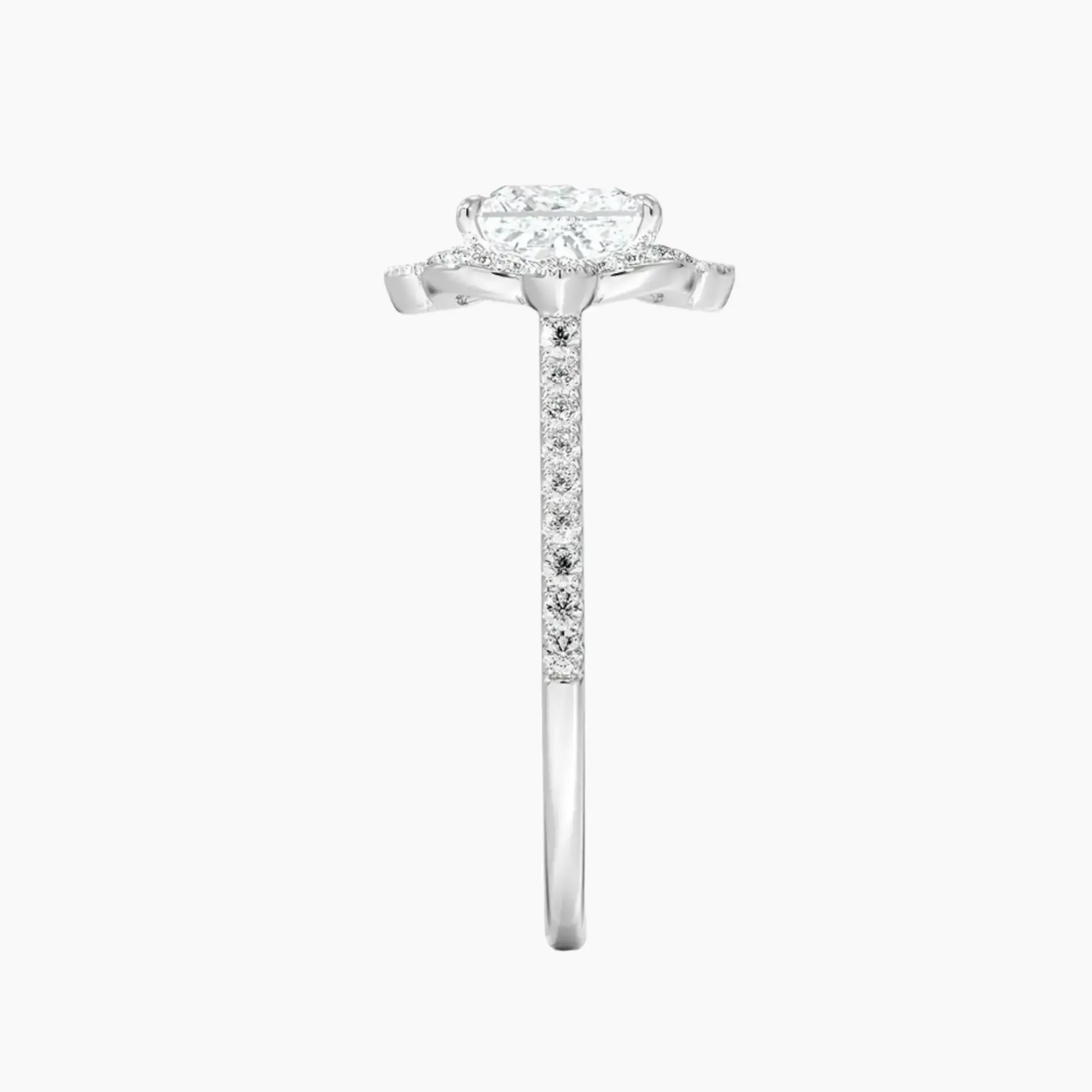 OBSER481 - Ravenna Halo Princess engagement ring setting view 3