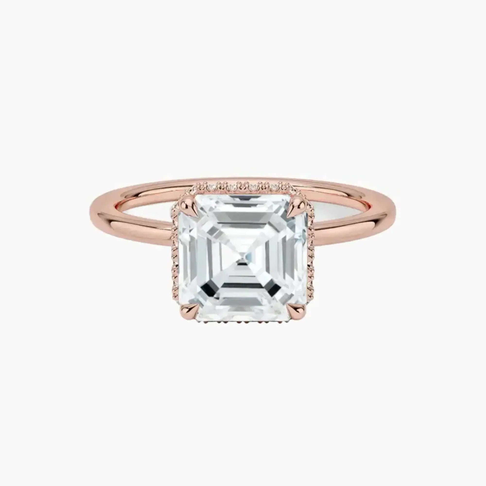 OBSER493 - Mirabel Halo Asscher engagement ring setting view 4