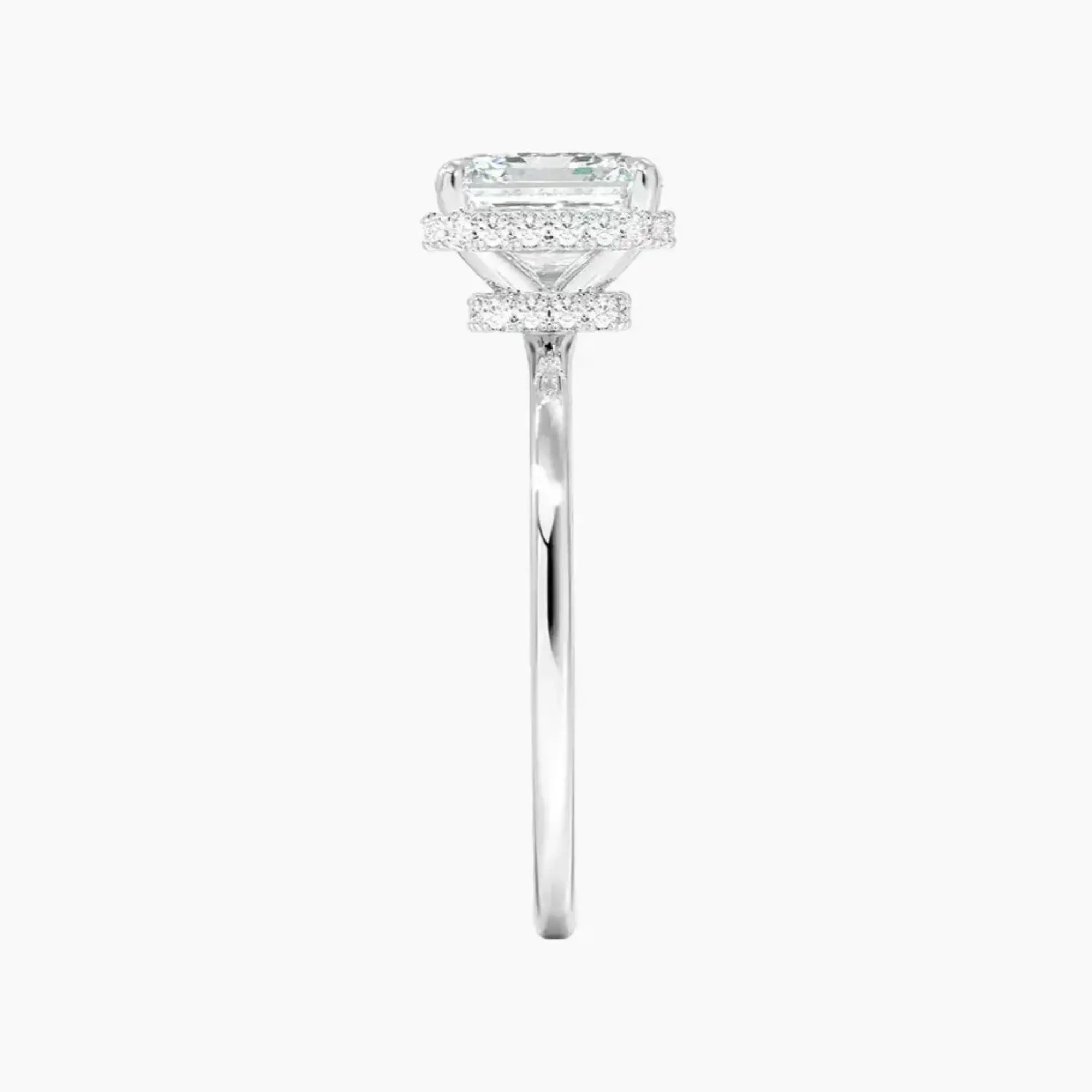 OBSER493 - Mirabel Halo Asscher engagement ring setting view 3
