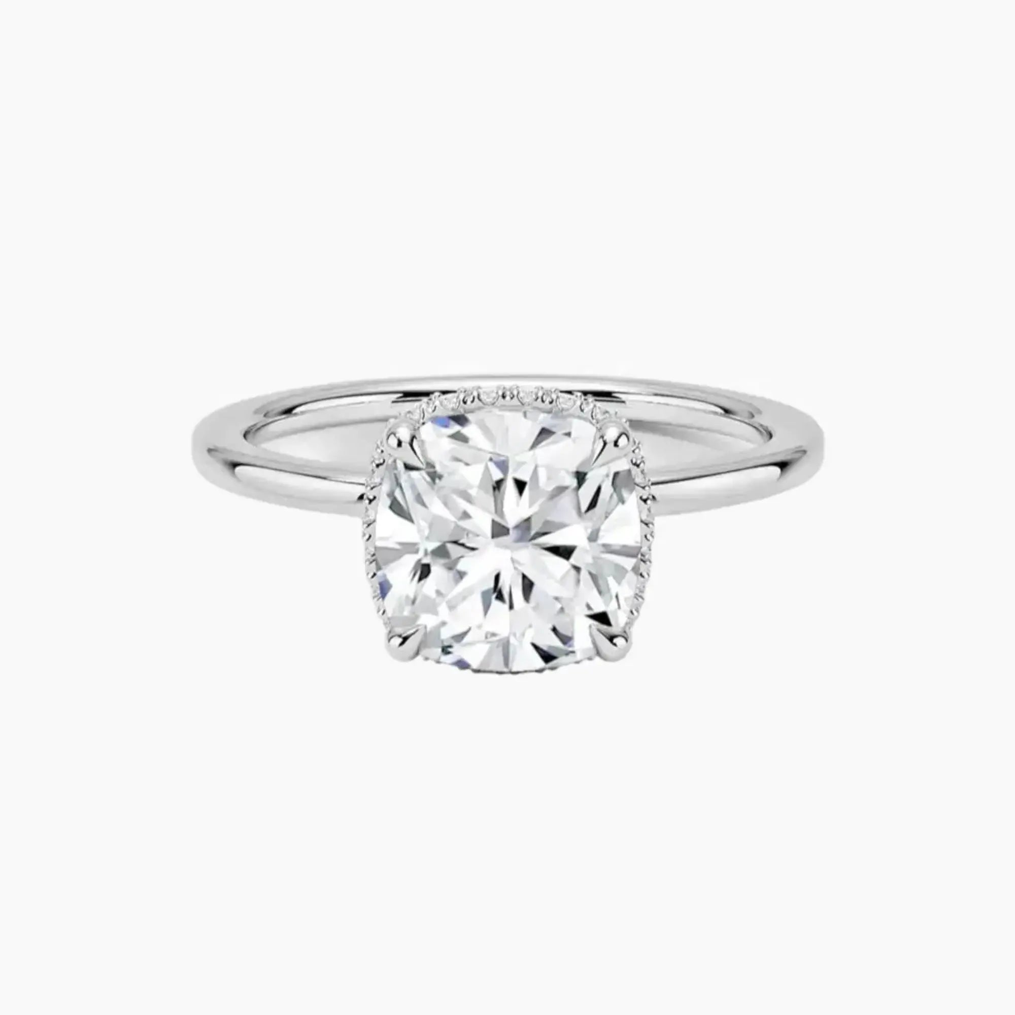OBSER498 - Mirabel Halo Cushion engagement ring setting view 1