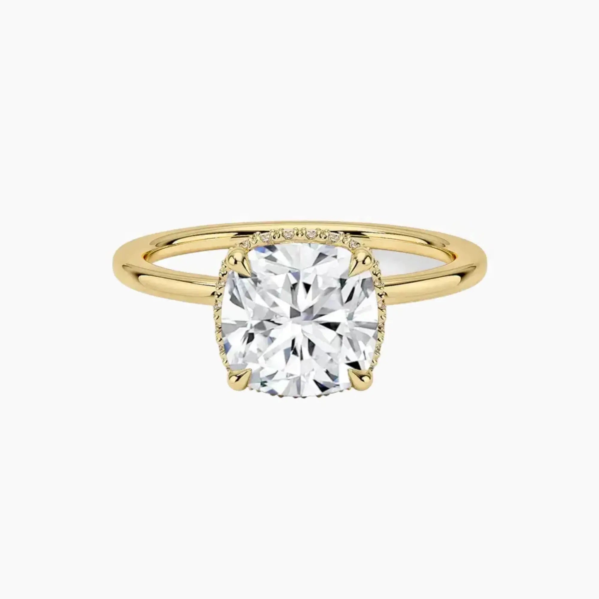 OBSER498 - Mirabel Halo Cushion engagement ring setting view 7