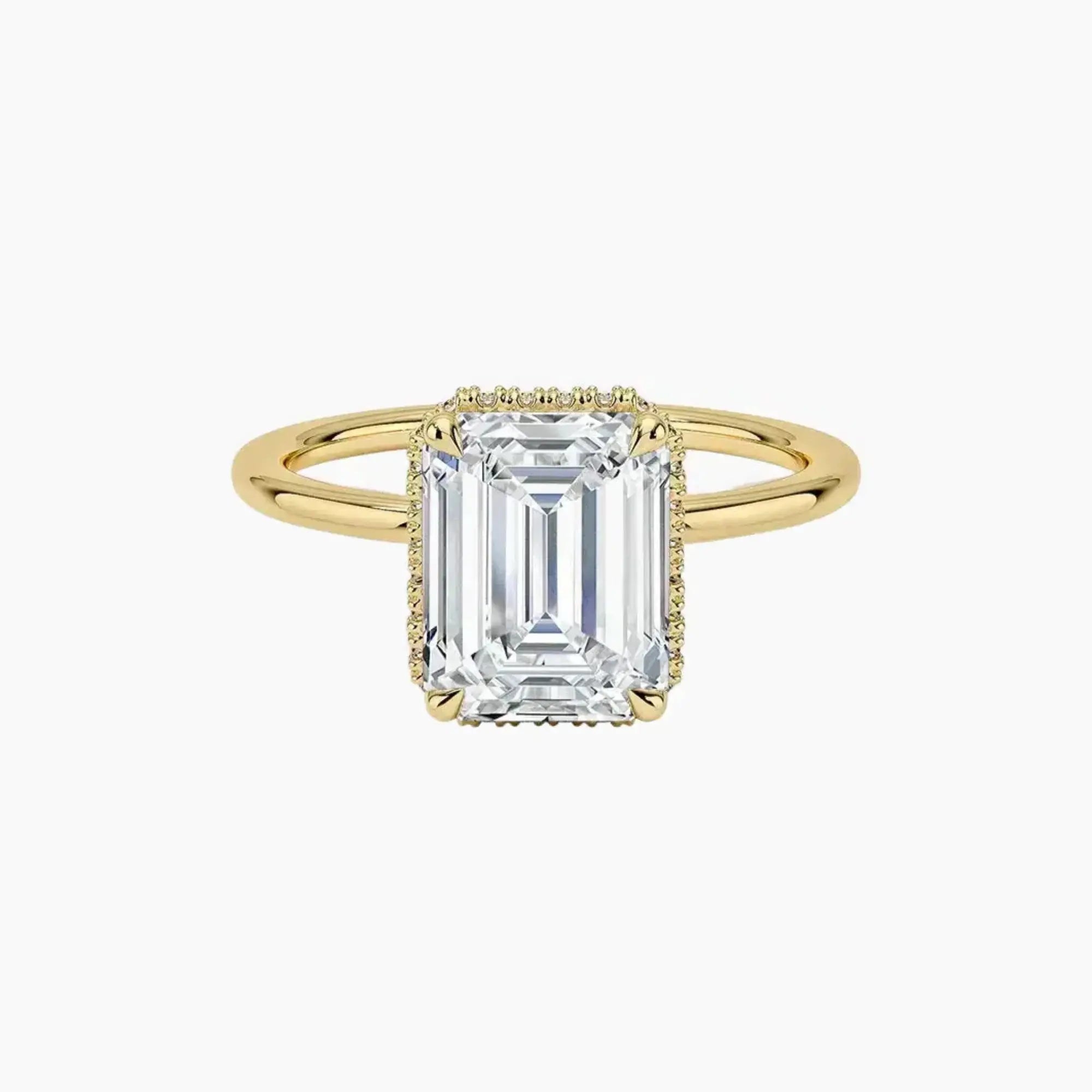 OBSER495 - Mirabel Halo Emerald engagement ring setting view 7