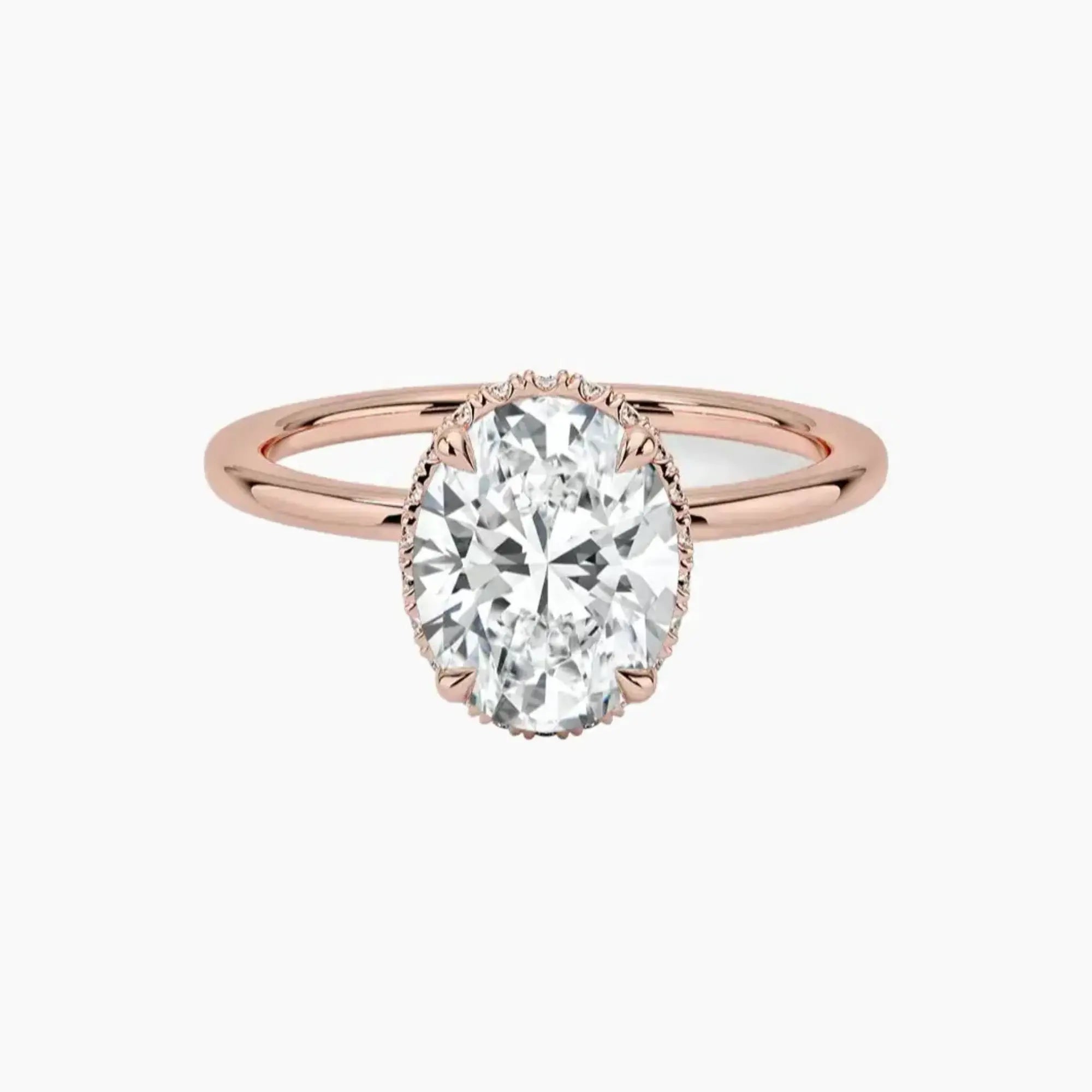 OBSER499 - Mirabel Halo Oval engagement ring setting view 4