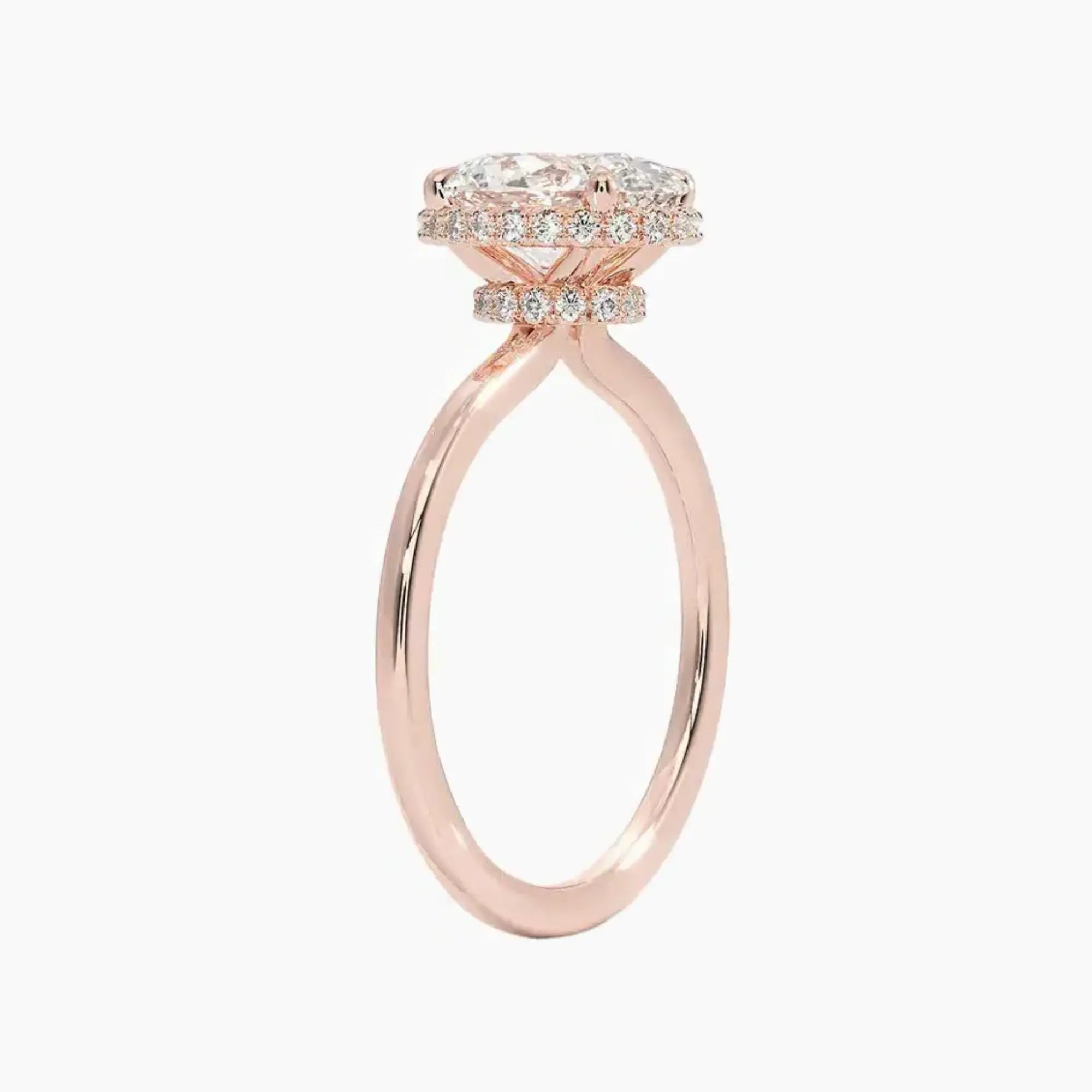OBSER499 - Mirabel Halo Oval engagement ring setting view 5