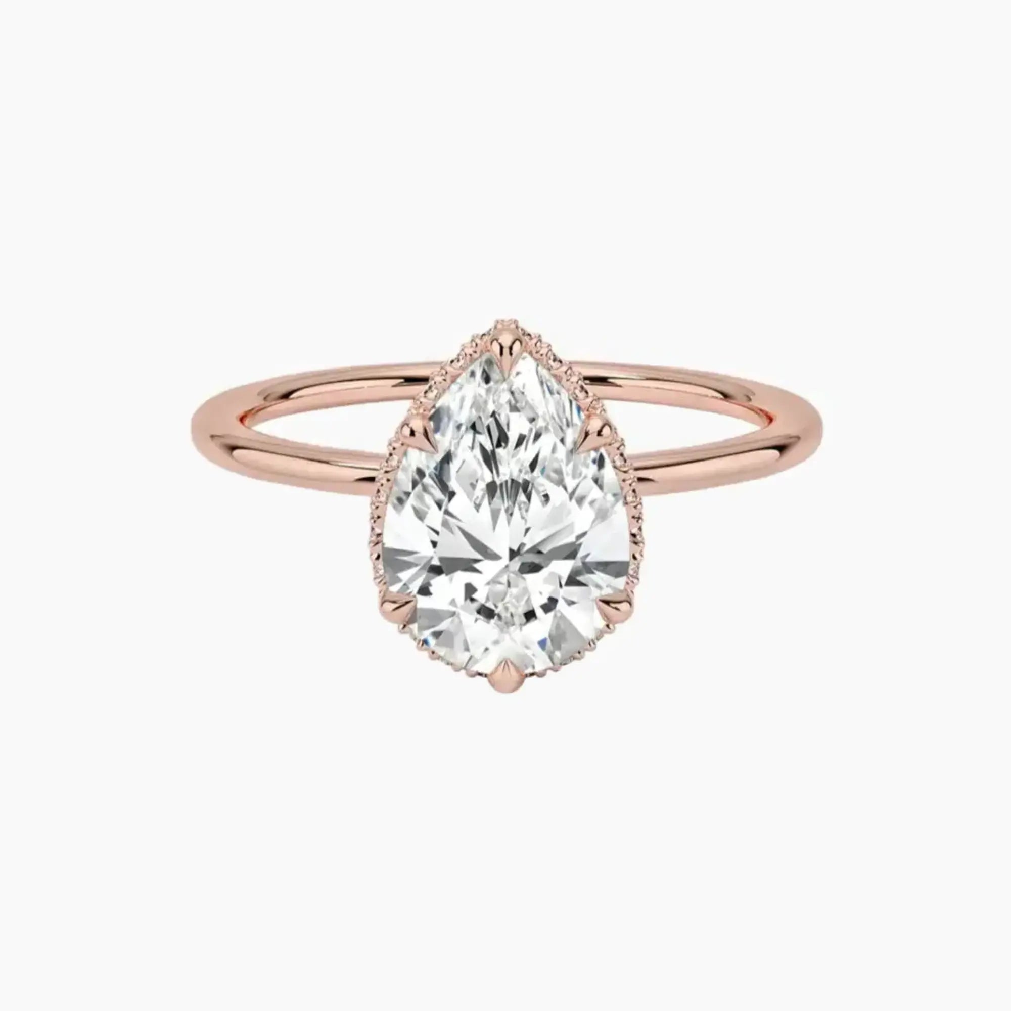 OBSER497 - Mirabel Halo Pear engagement ring setting view 4