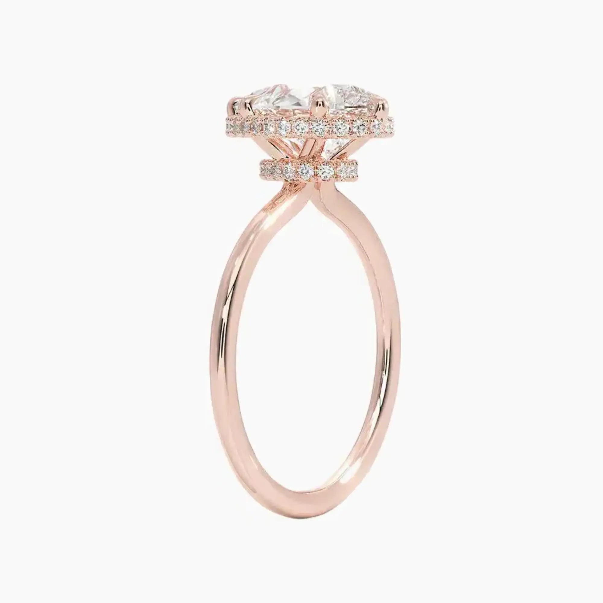 OBSER497 - Mirabel Halo Pear engagement ring setting view 5