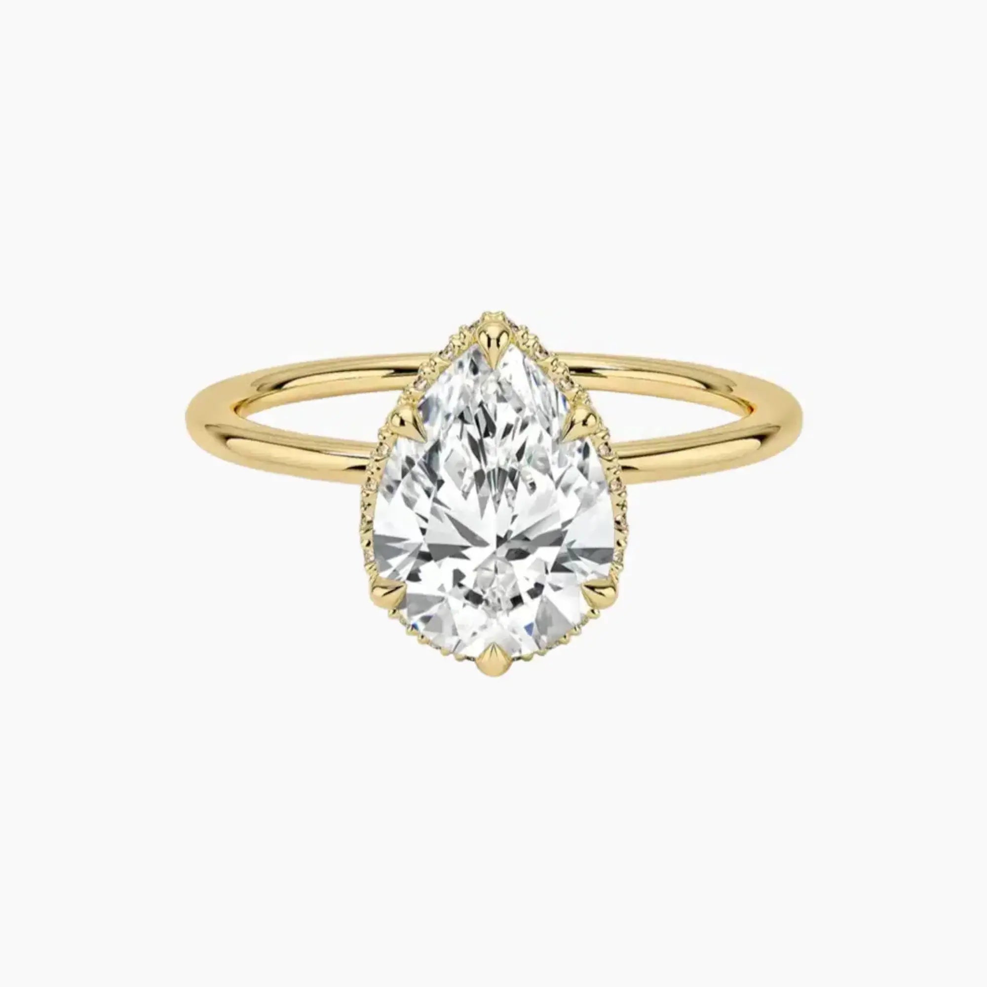 OBSER497 - Mirabel Halo Pear engagement ring setting view 7