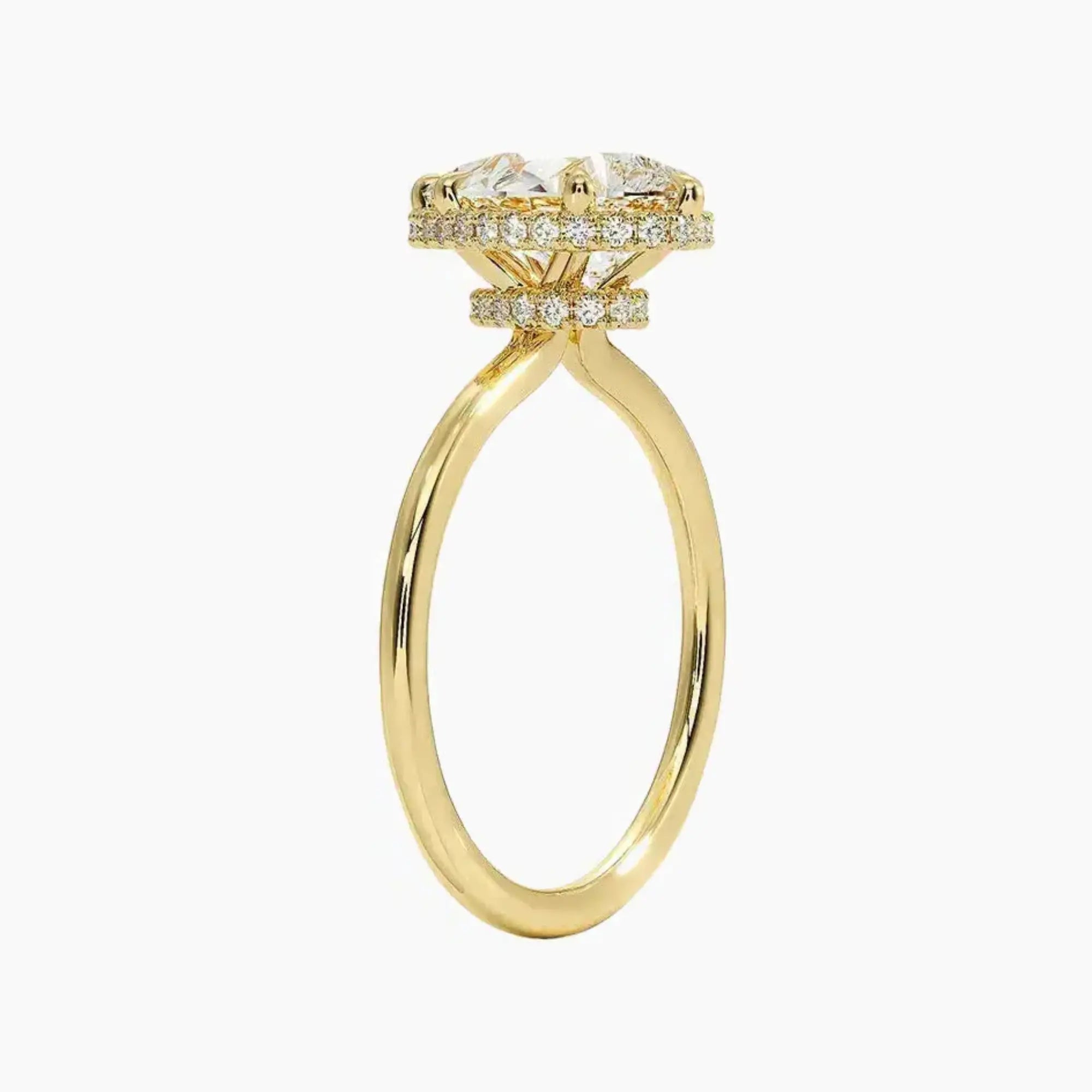 OBSER497 - Mirabel Halo Pear engagement ring setting view 8
