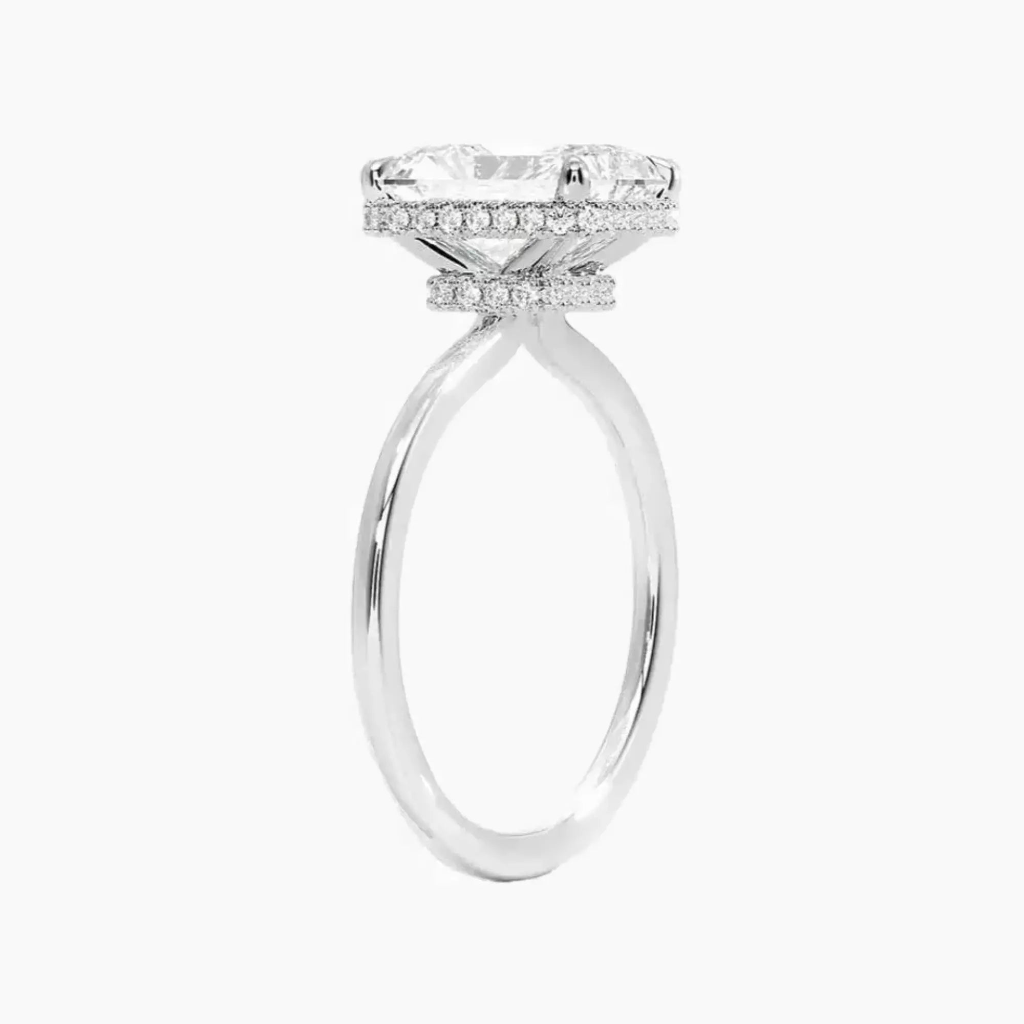 OBSER168 - Mirabel Halo Radiant engagement ring setting view 2