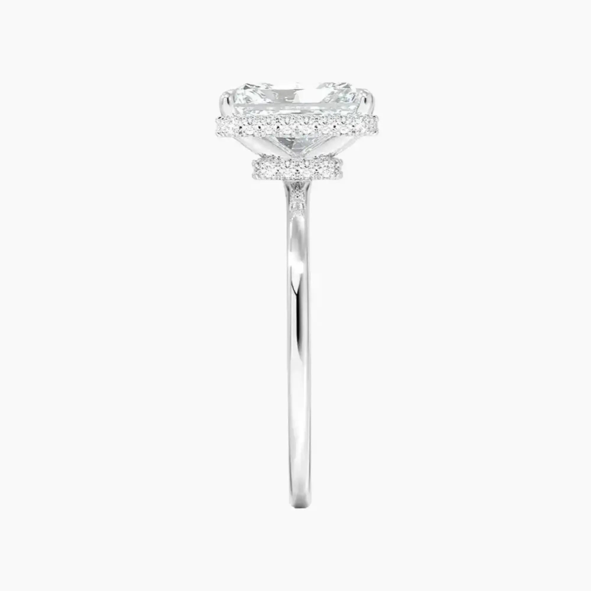 OBSER168 - Mirabel Halo Radiant engagement ring setting view 3
