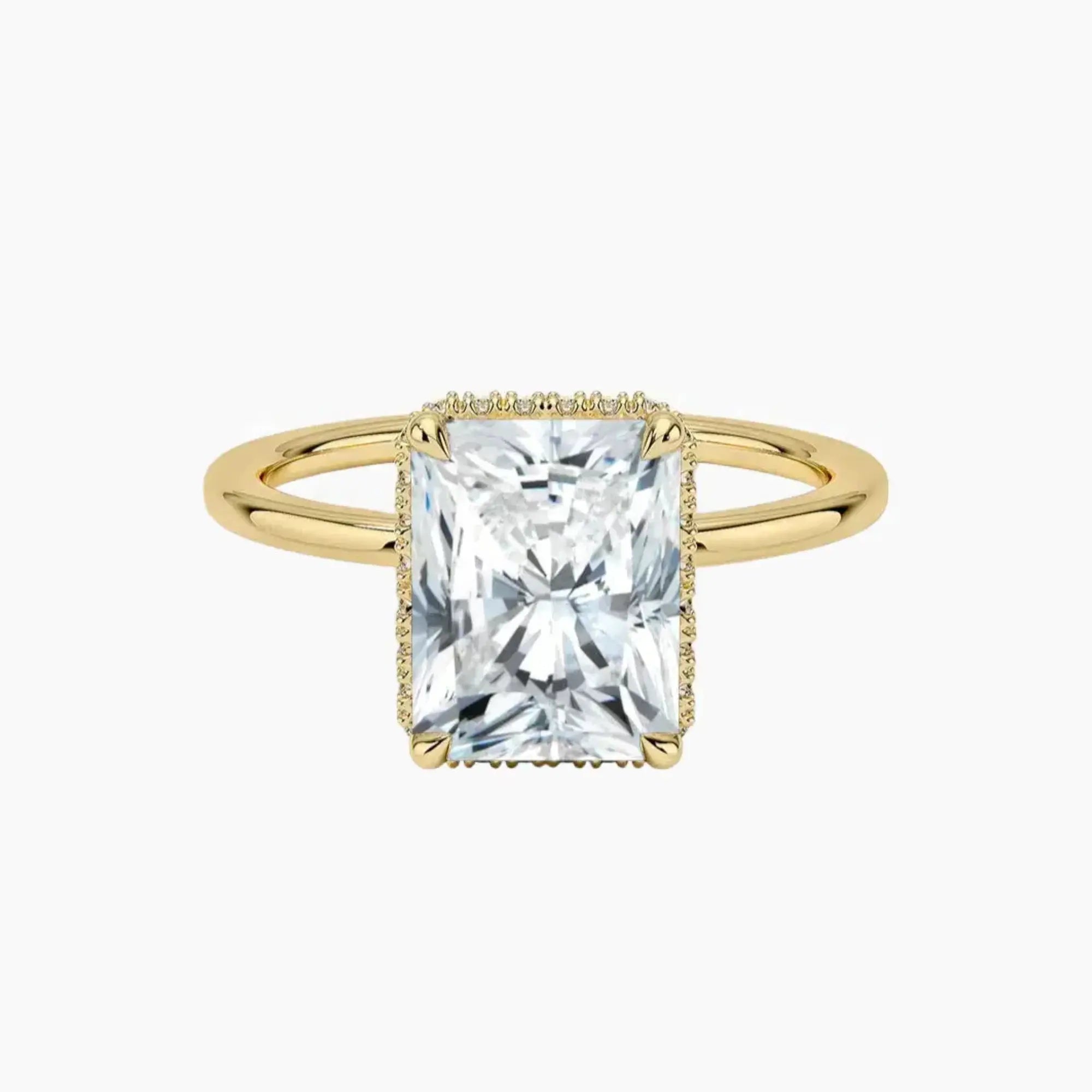OBSER168 - Mirabel Halo Radiant engagement ring setting view 7
