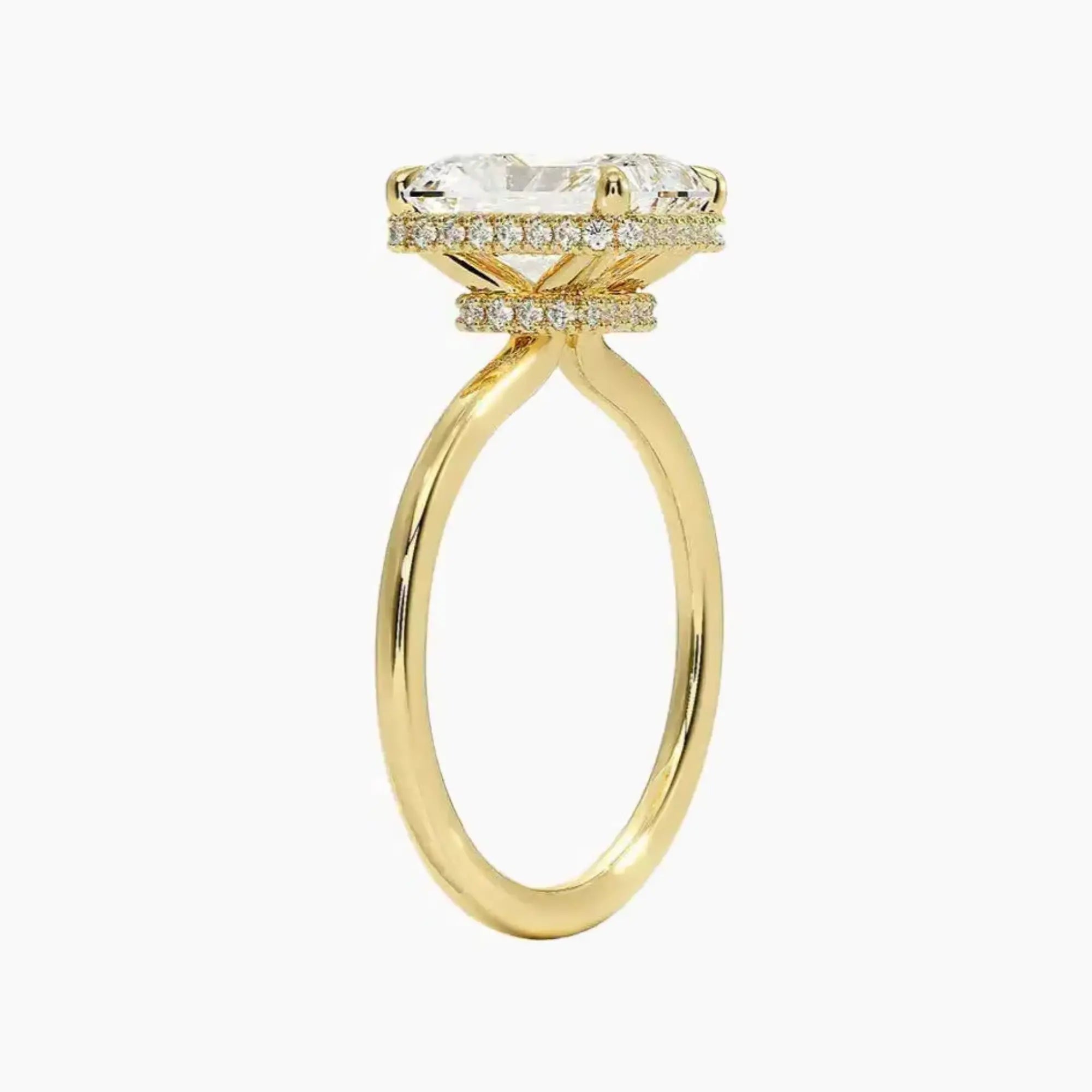 OBSER168 - Mirabel Halo Radiant engagement ring setting view 8