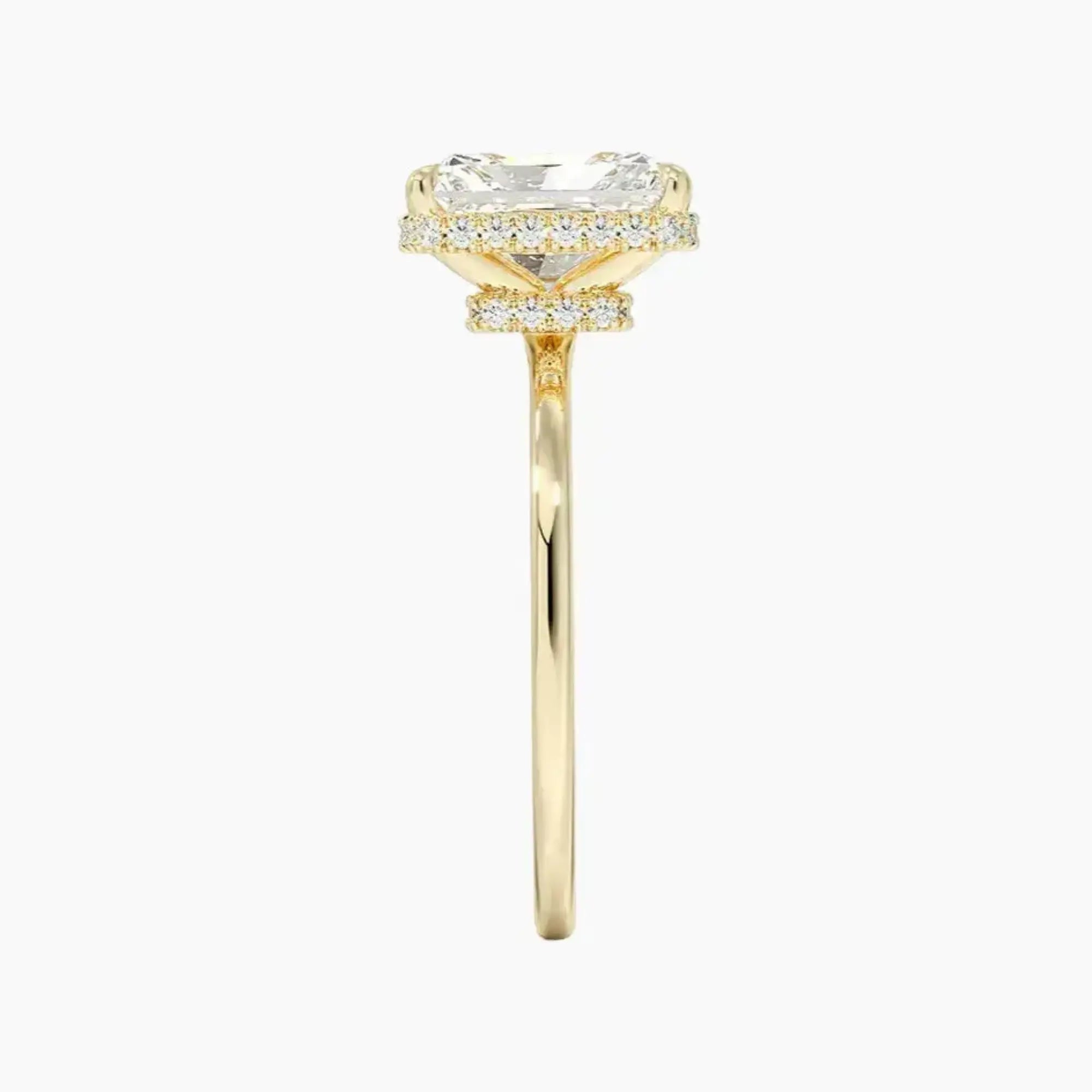 OBSER168 - Mirabel Halo Radiant engagement ring setting view 9