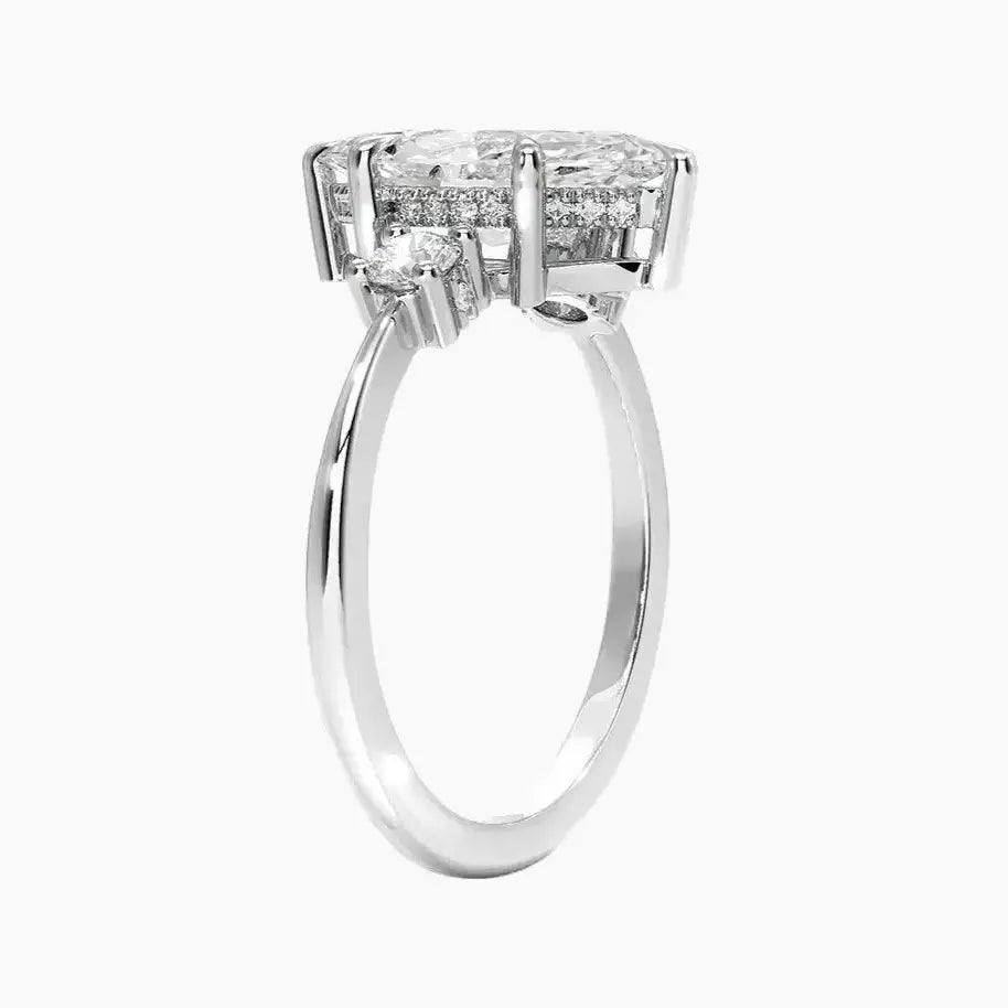 OBSER183 - Seraphina Hidden Halo Three Stone Marquise engagement ring setting view 2
