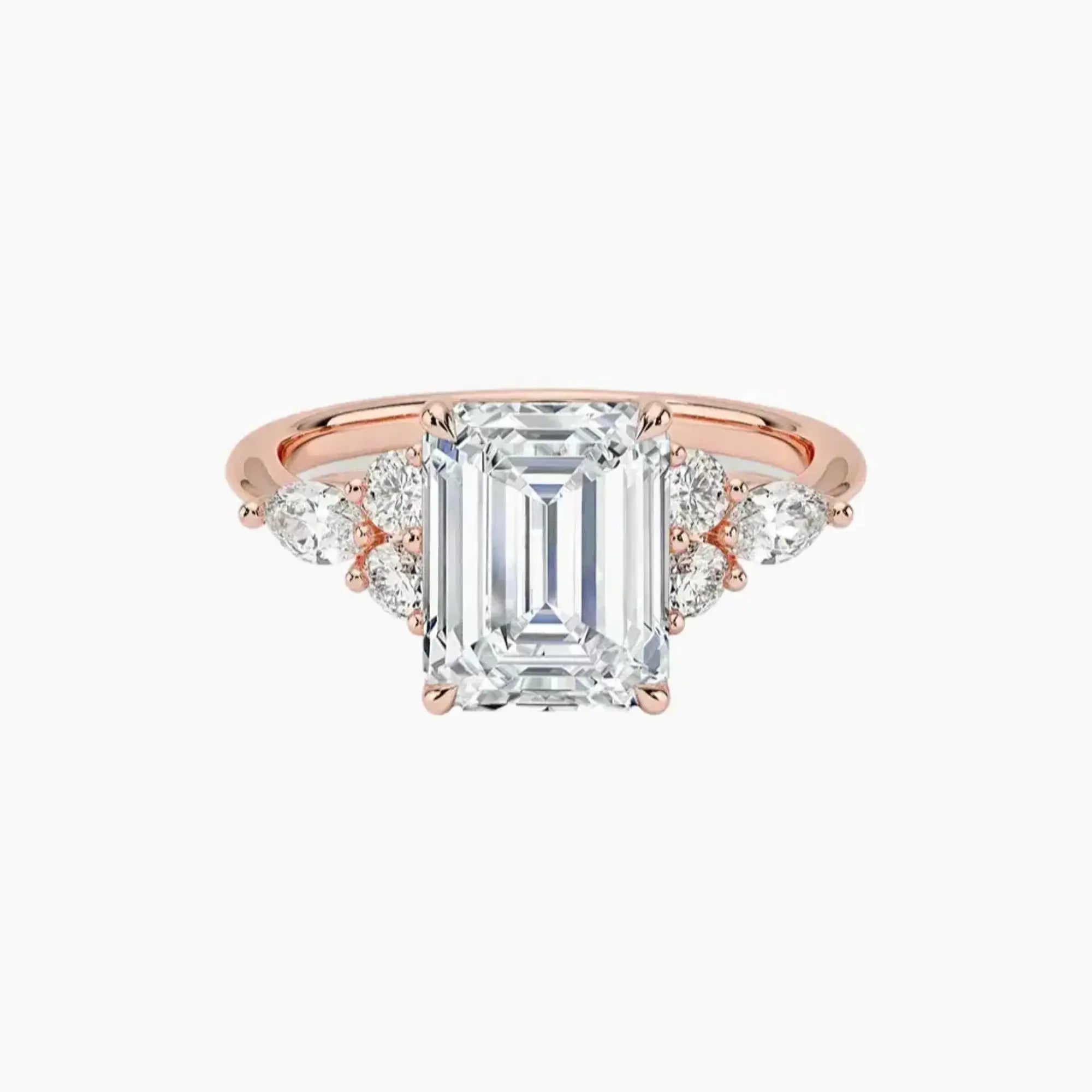 OBSER289 - Ingrid Emerald engagement ring setting view 4