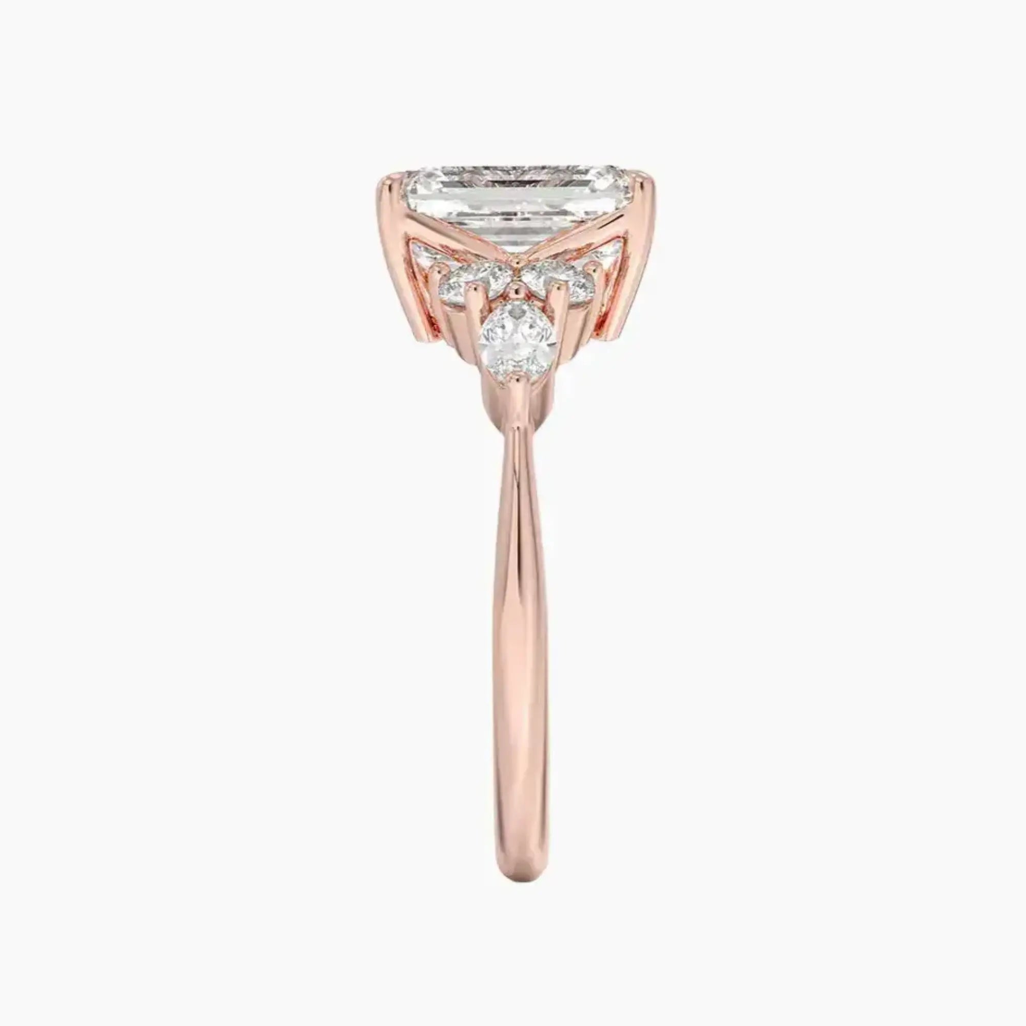 OBSER289 - Ingrid Emerald engagement ring setting view 6