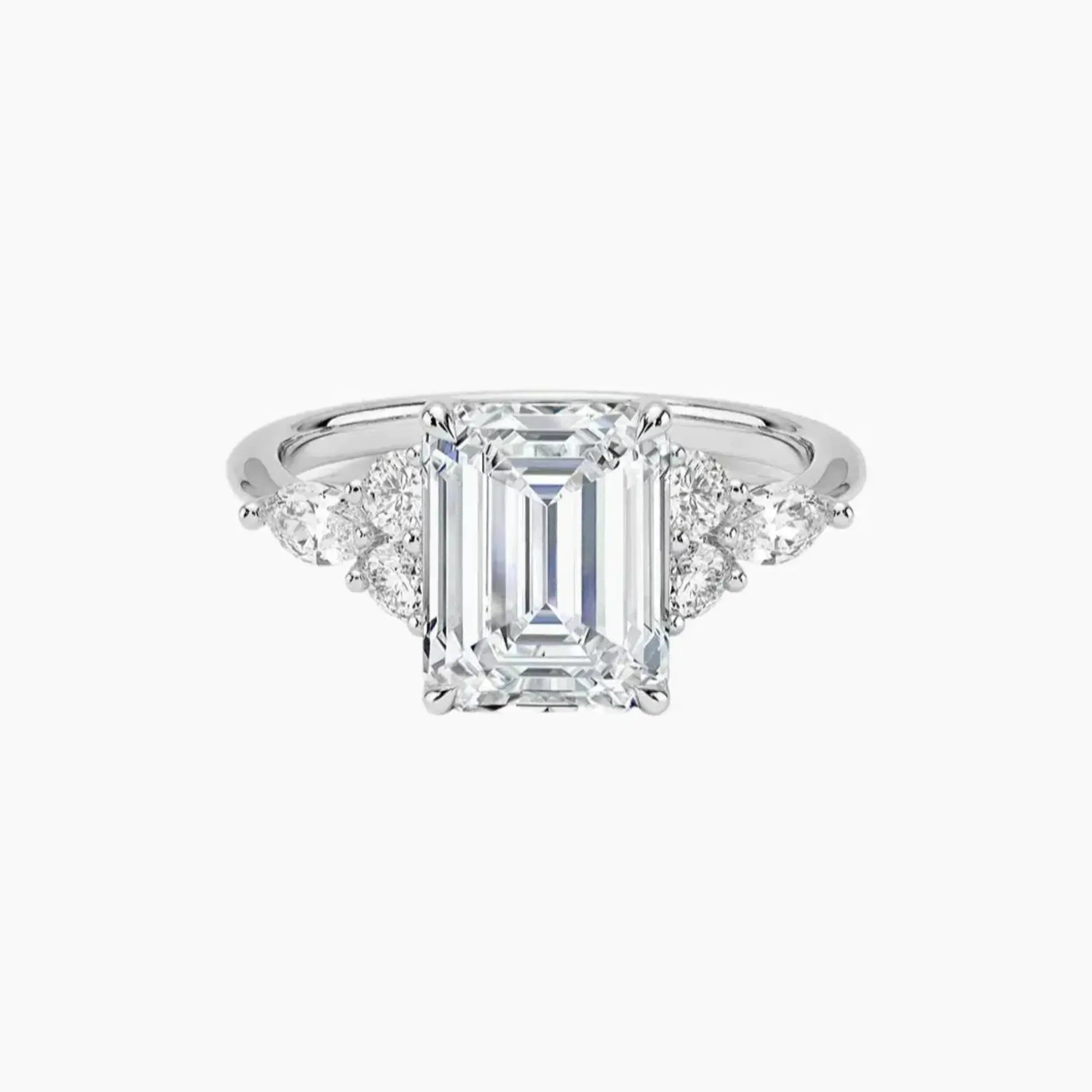 OBSER289 - Ingrid Emerald engagement ring setting view 1