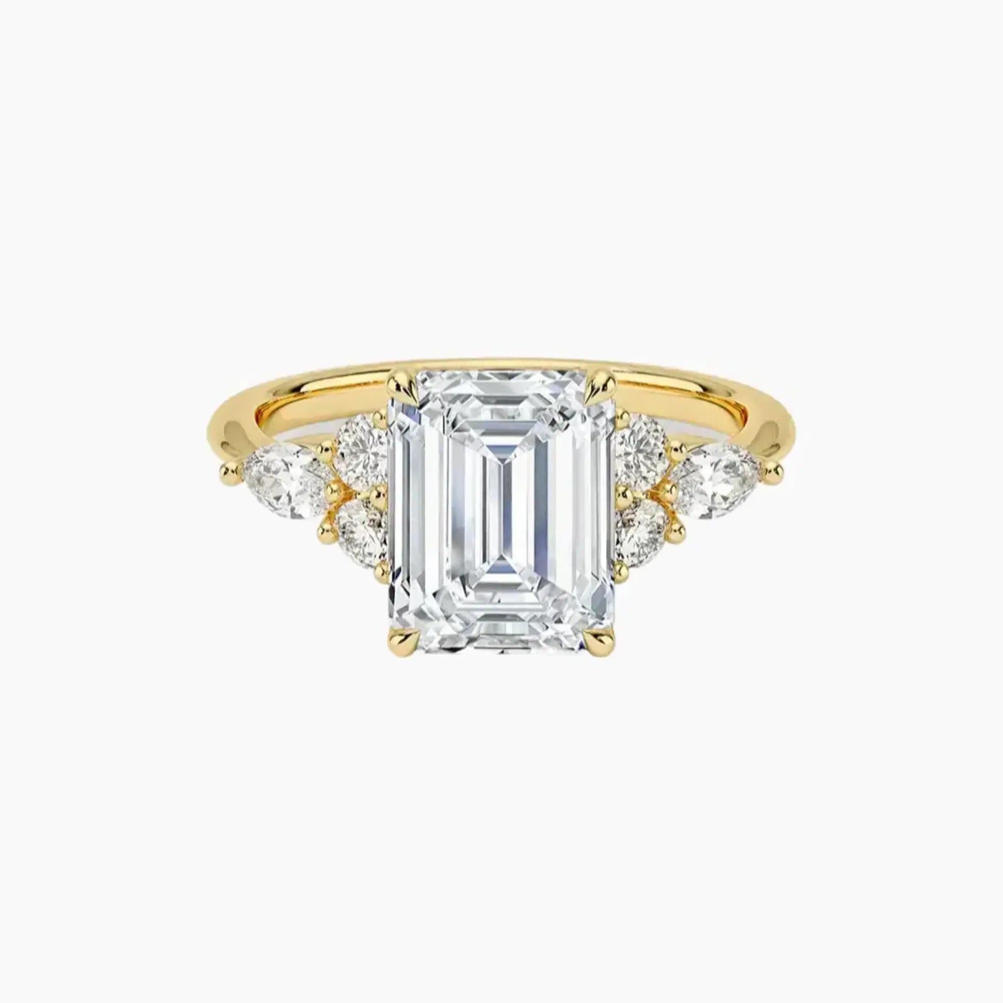 OBSER289 - Ingrid Emerald engagement ring setting view 7