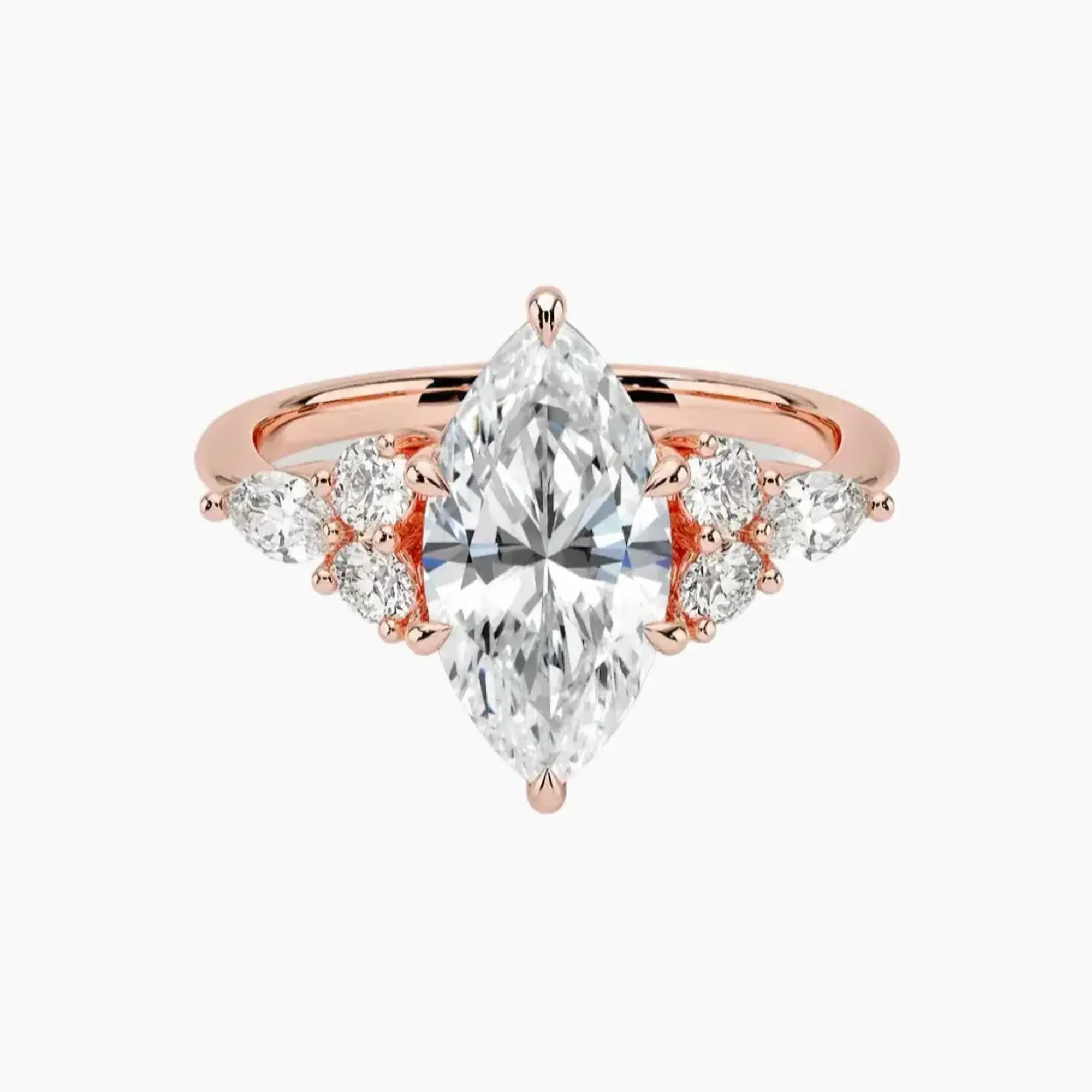 OBSER010 - Ingrid Marquise engagement ring setting view 4