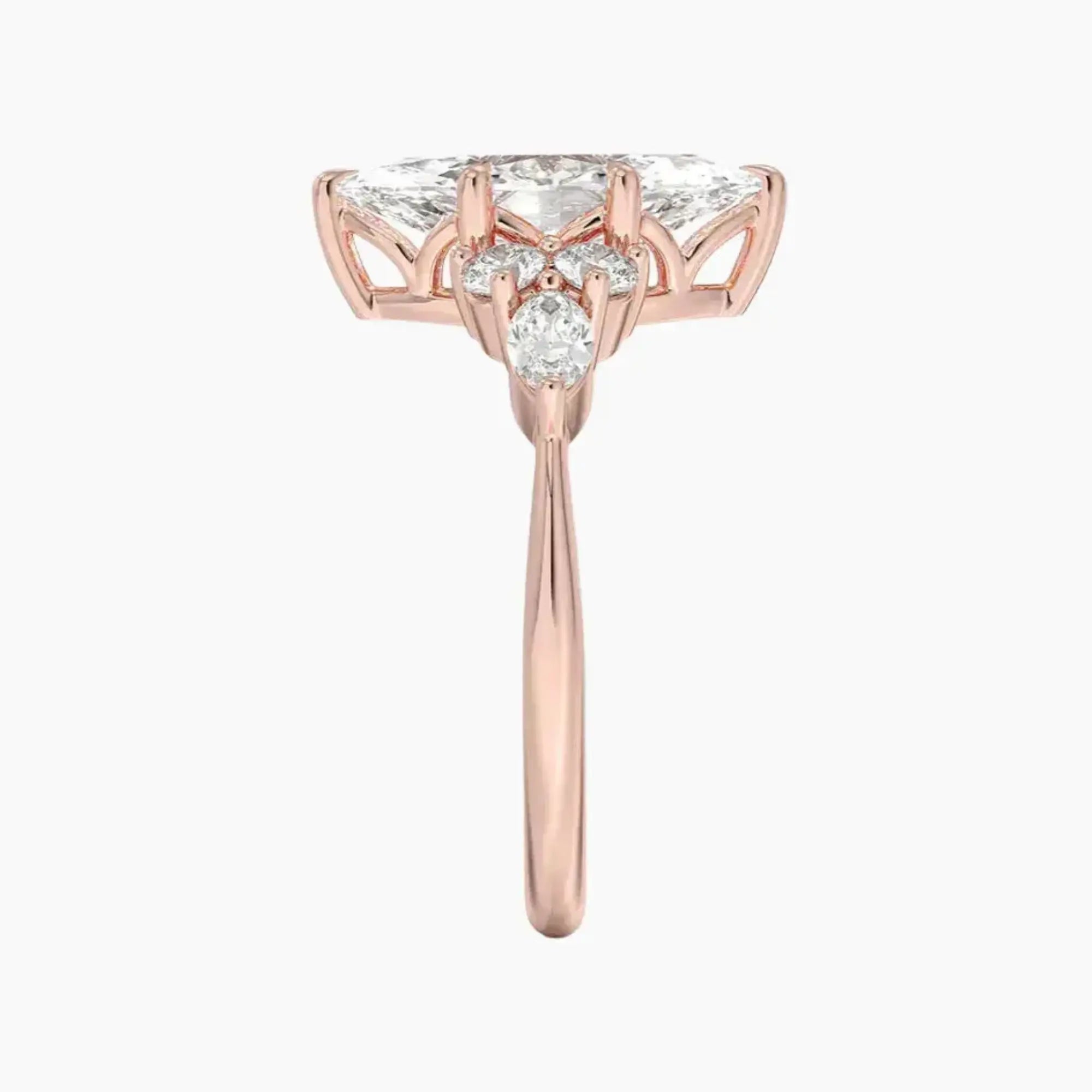 OBSER010 - Ingrid Marquise engagement ring setting view 6