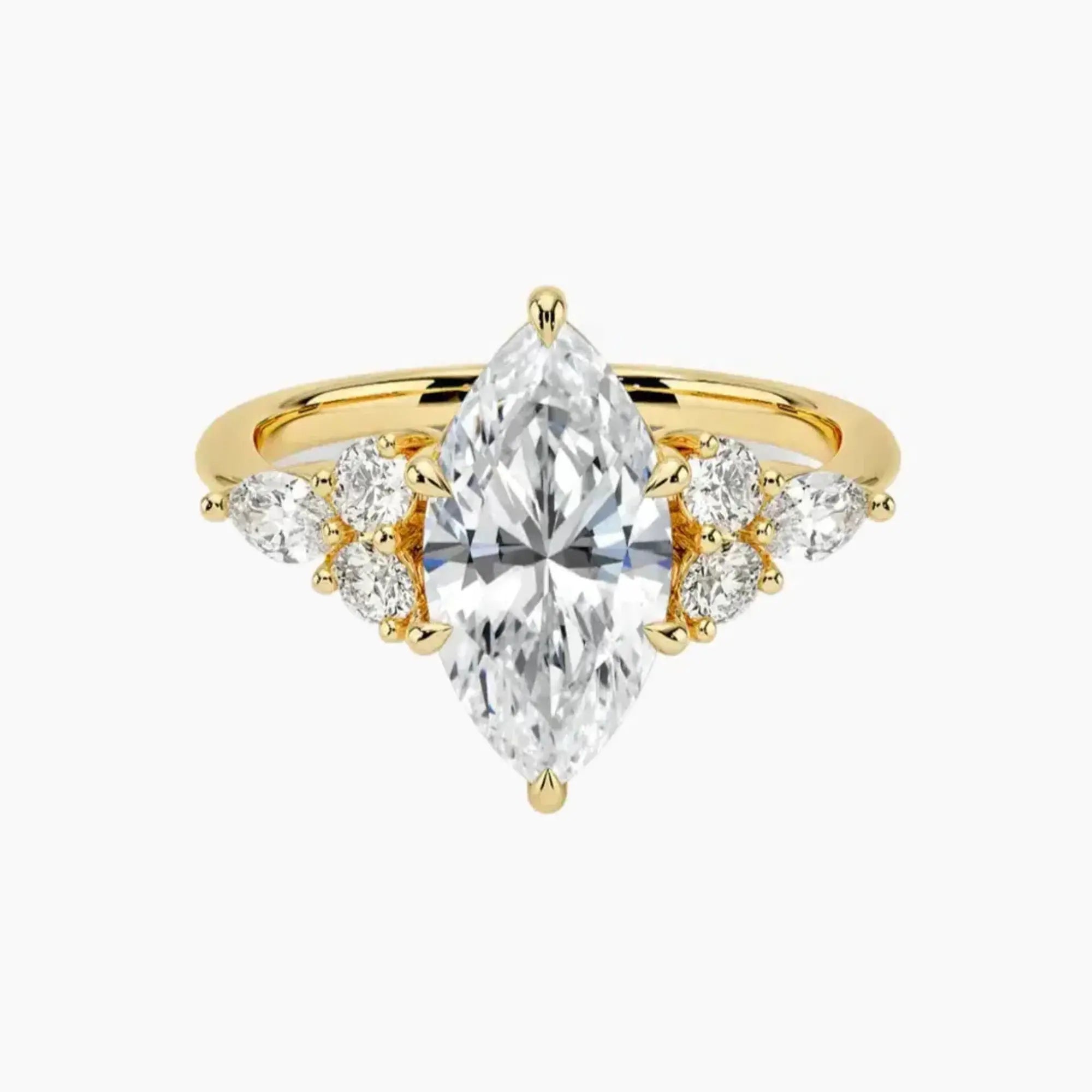 OBSER010 - Ingrid Marquise engagement ring setting view 7