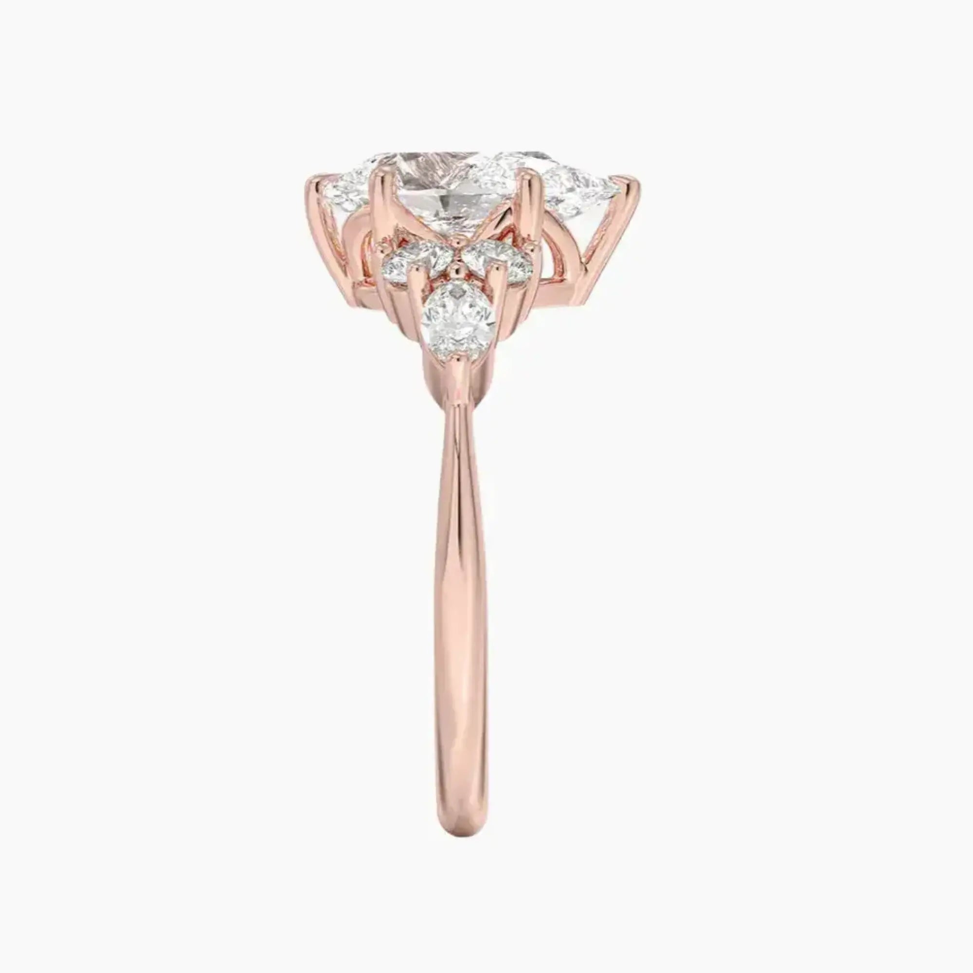 OBSER093 - Ingrid Pear engagement ring setting view 6