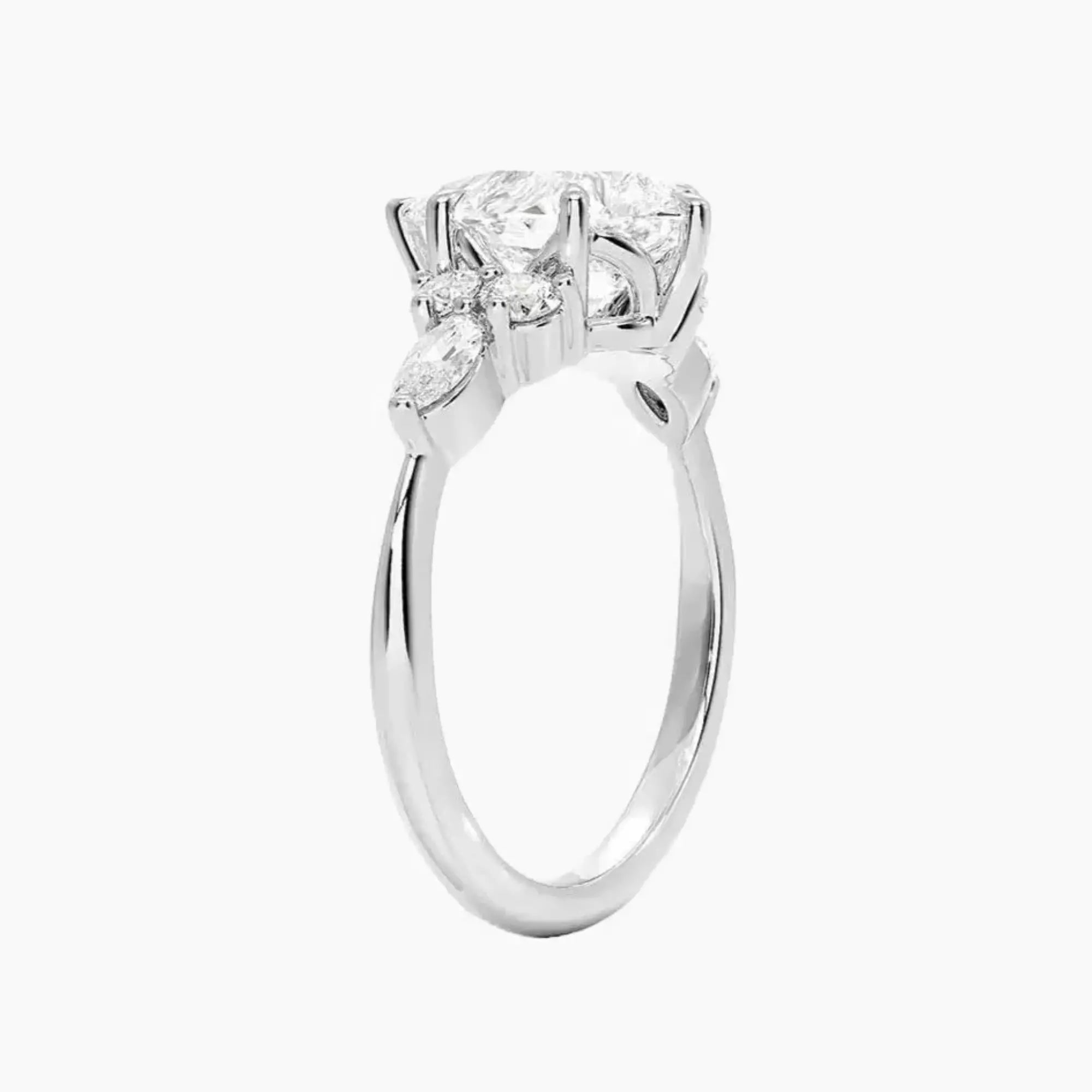 OBSER093 - Ingrid Pear engagement ring setting view 2