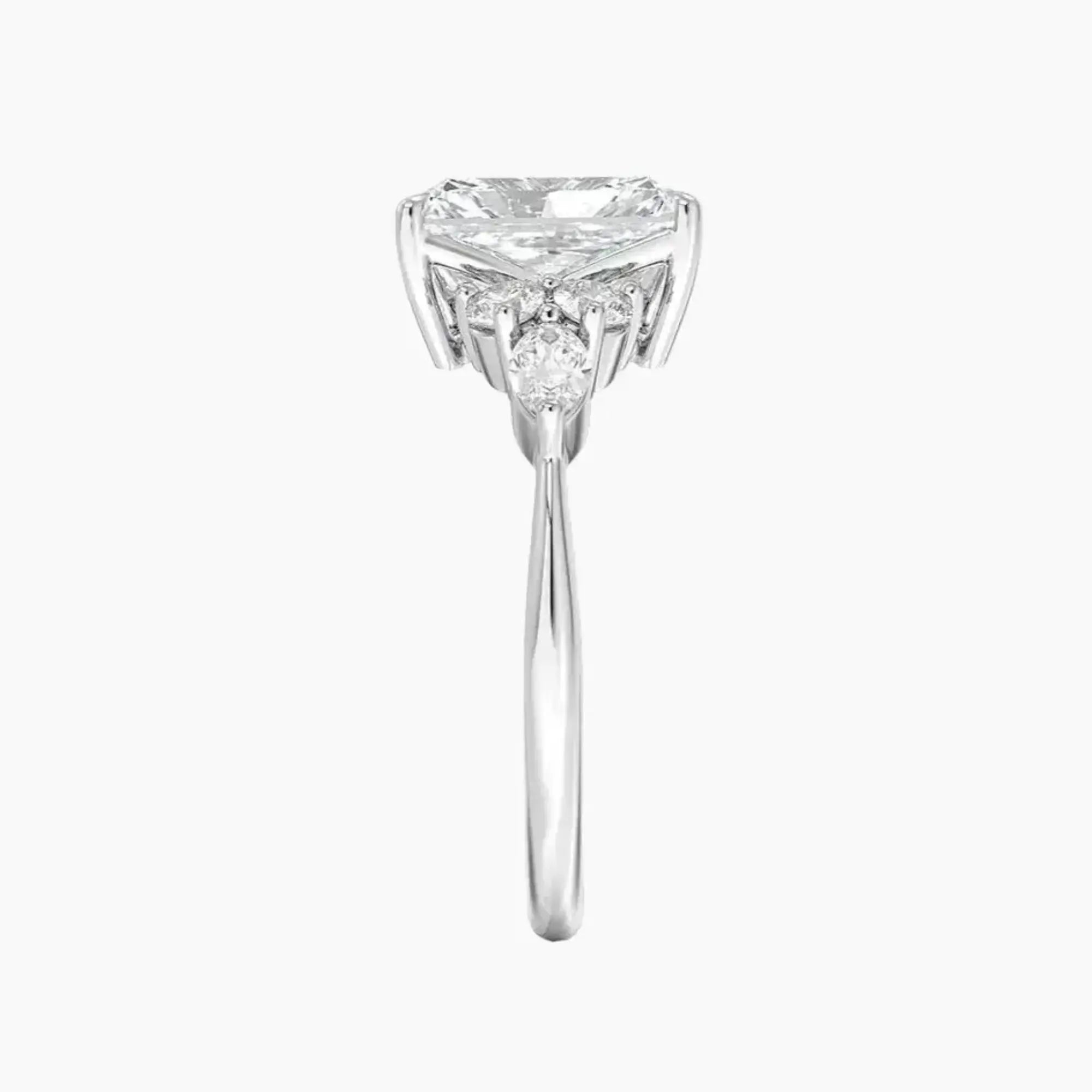 OBSER287 - Ingrid Radiant engagement ring setting view 3