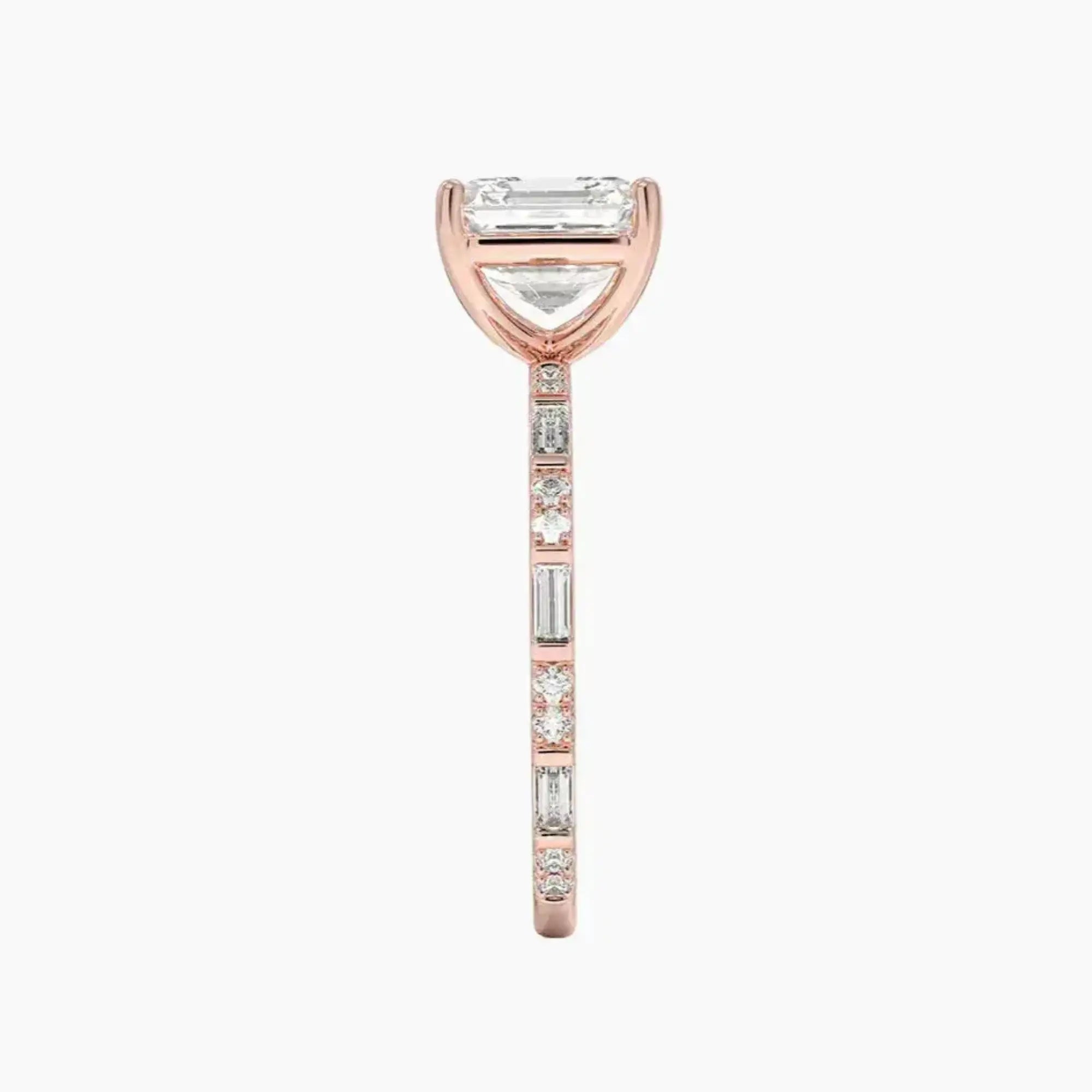 OBSER292 - Evelina Solitaire Asscher engagement ring setting view 6