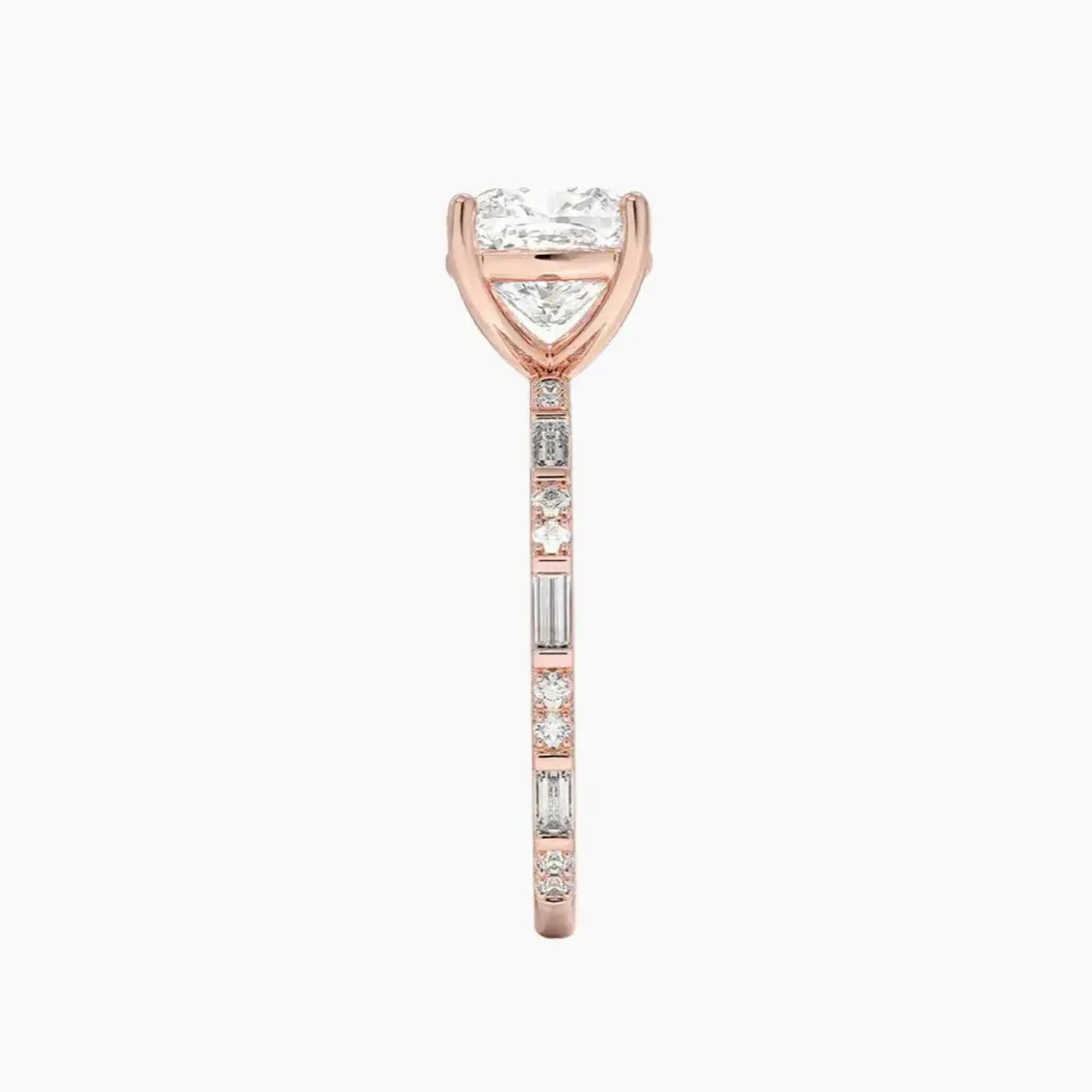 OBSER296 - Evelina Solitaire Cushion engagement ring setting view 6