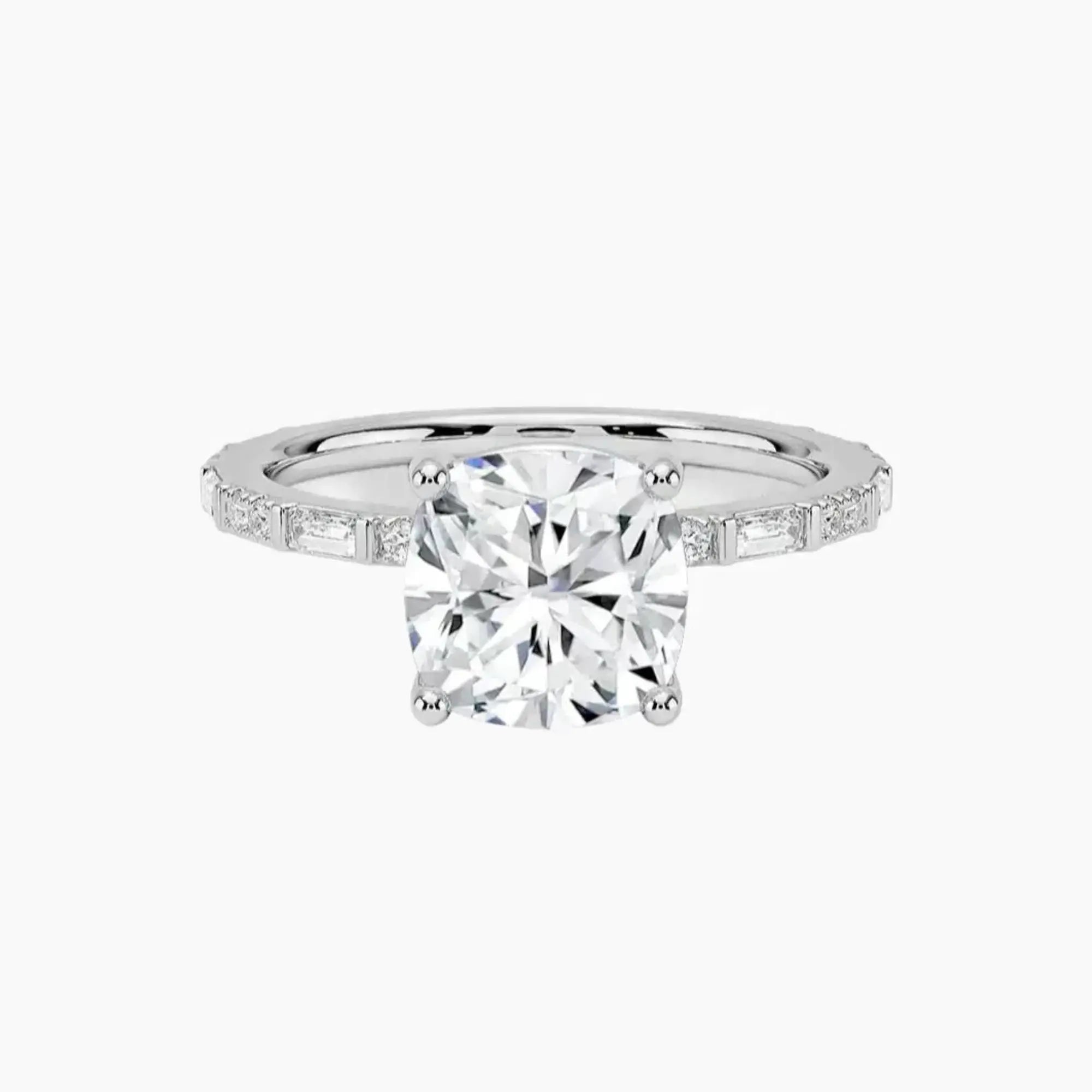 OBSER296 - Evelina Solitaire Cushion engagement ring setting view 1