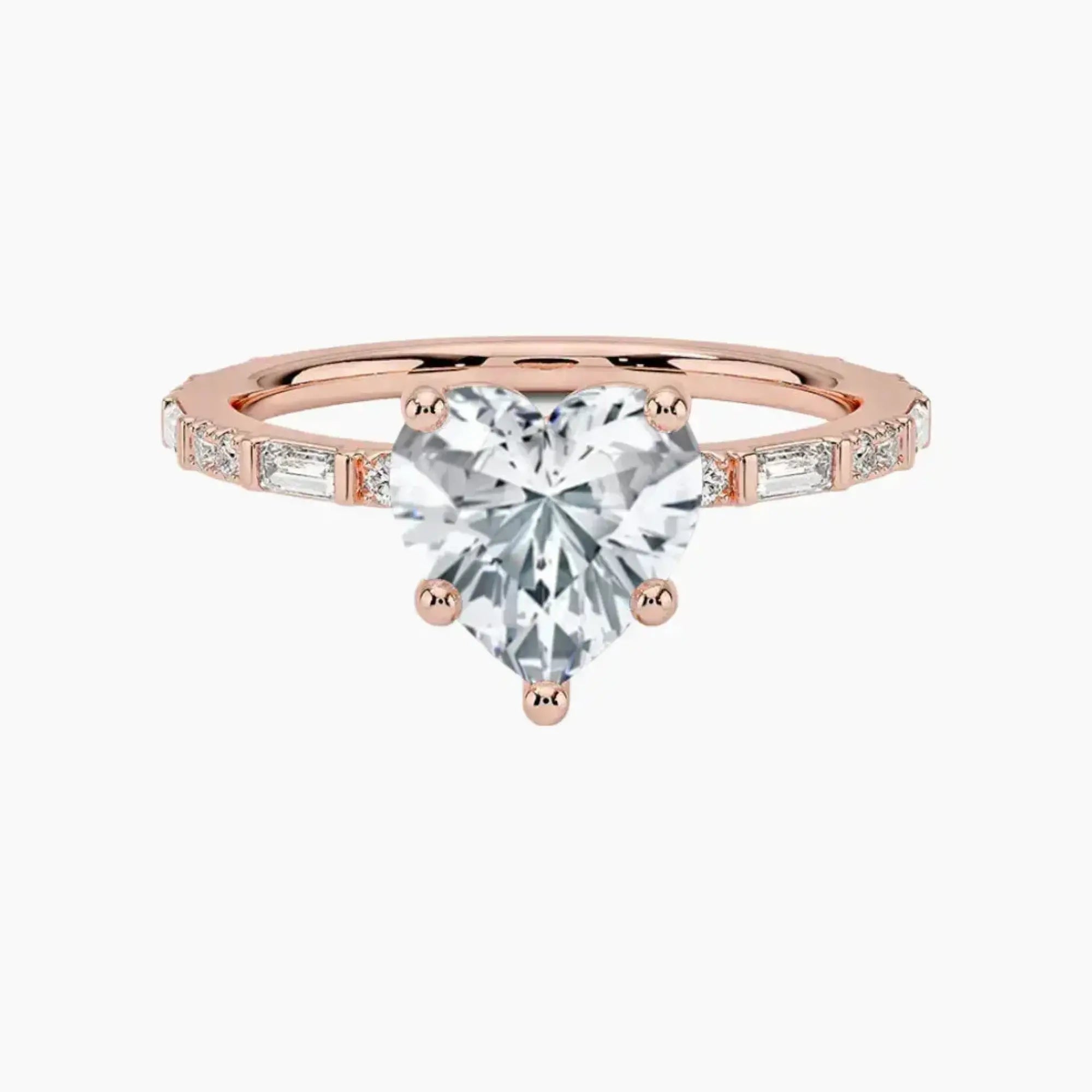 OBSER291 - Evelina Solitaire Heart engagement ring setting view 4