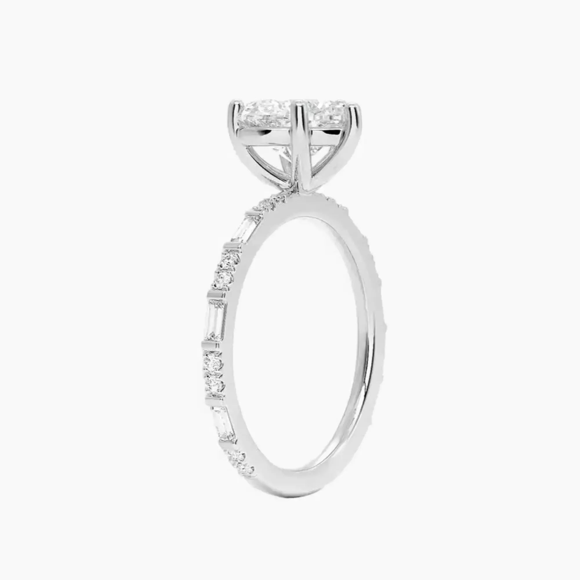 OBSER291 - Evelina Solitaire Heart engagement ring setting view 2