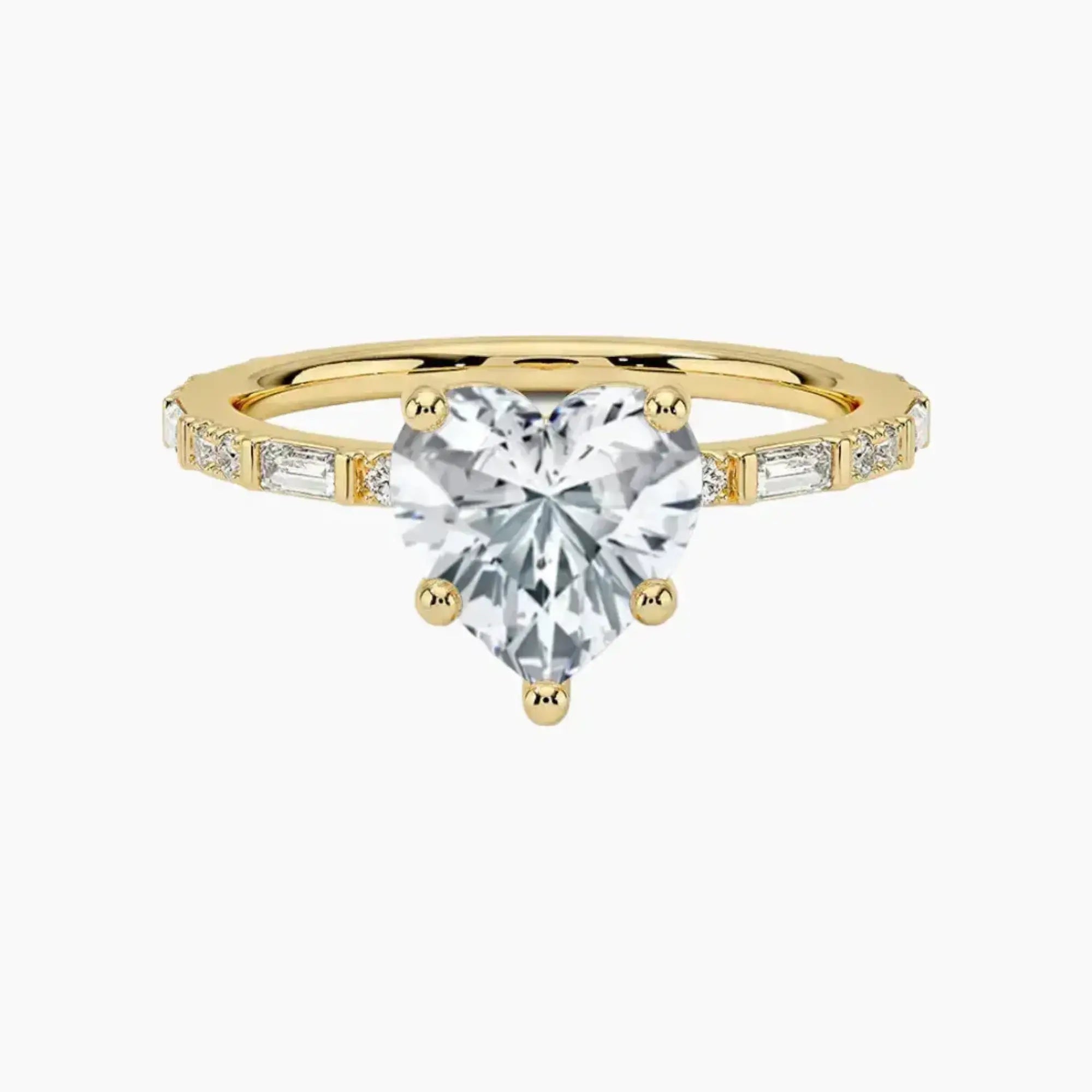 OBSER291 - Evelina Solitaire Heart engagement ring setting view 7