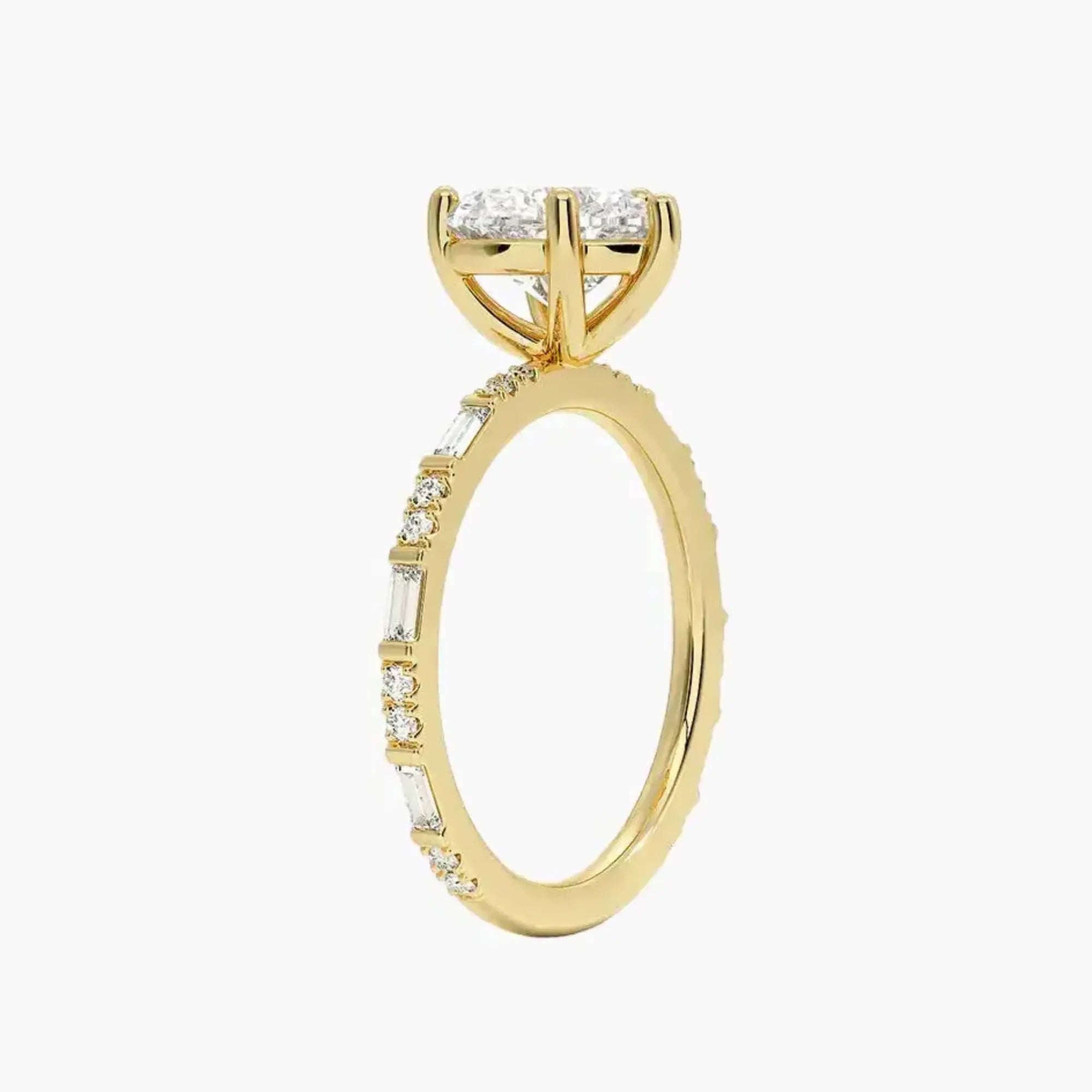 OBSER291 - Evelina Solitaire Heart engagement ring setting view 8