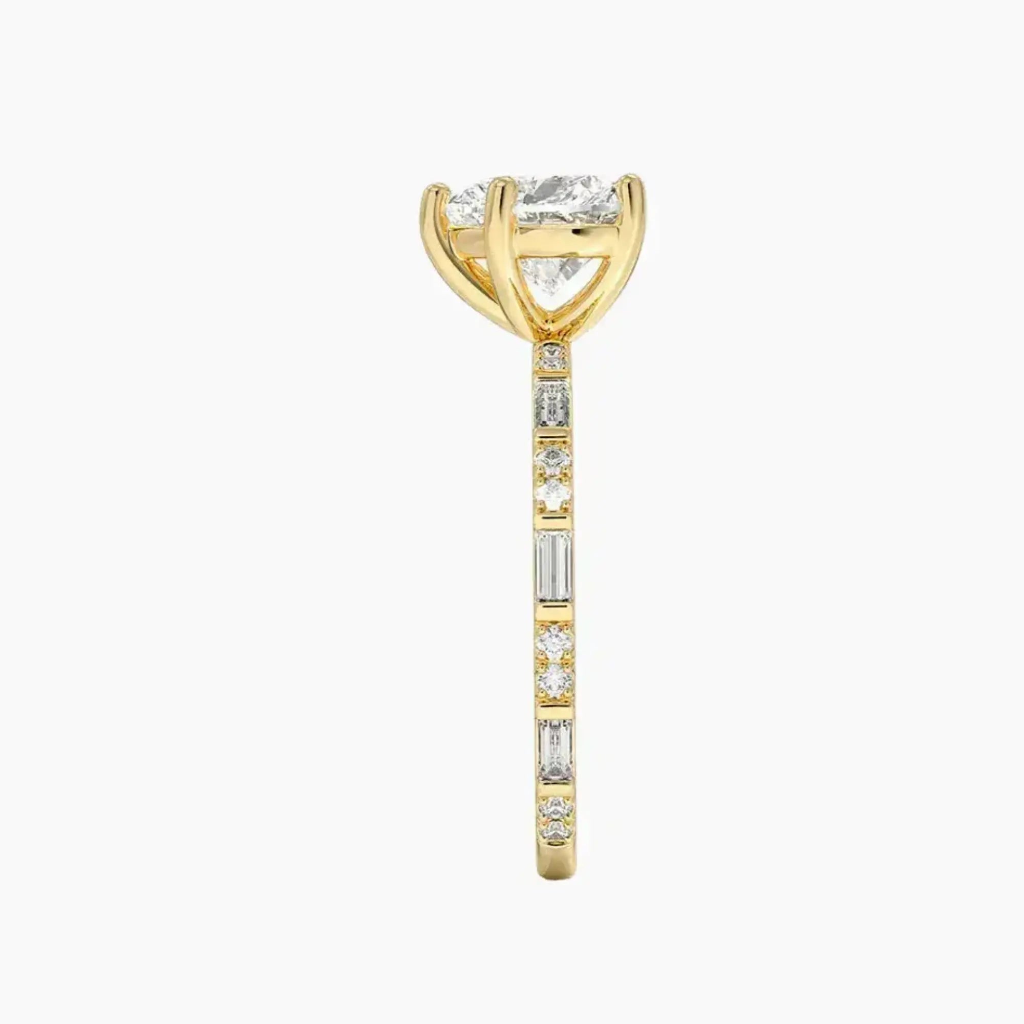 OBSER291 - Evelina Solitaire Heart engagement ring setting view 9