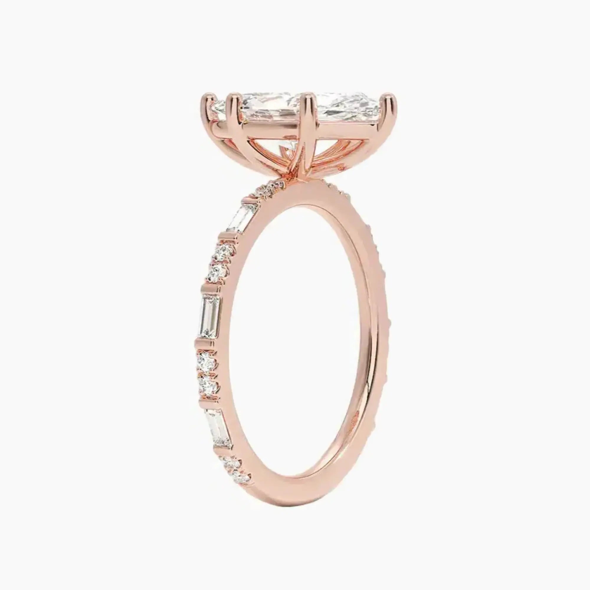 OBSER293 - Evelina Solitaire Marquise engagement ring setting view 5