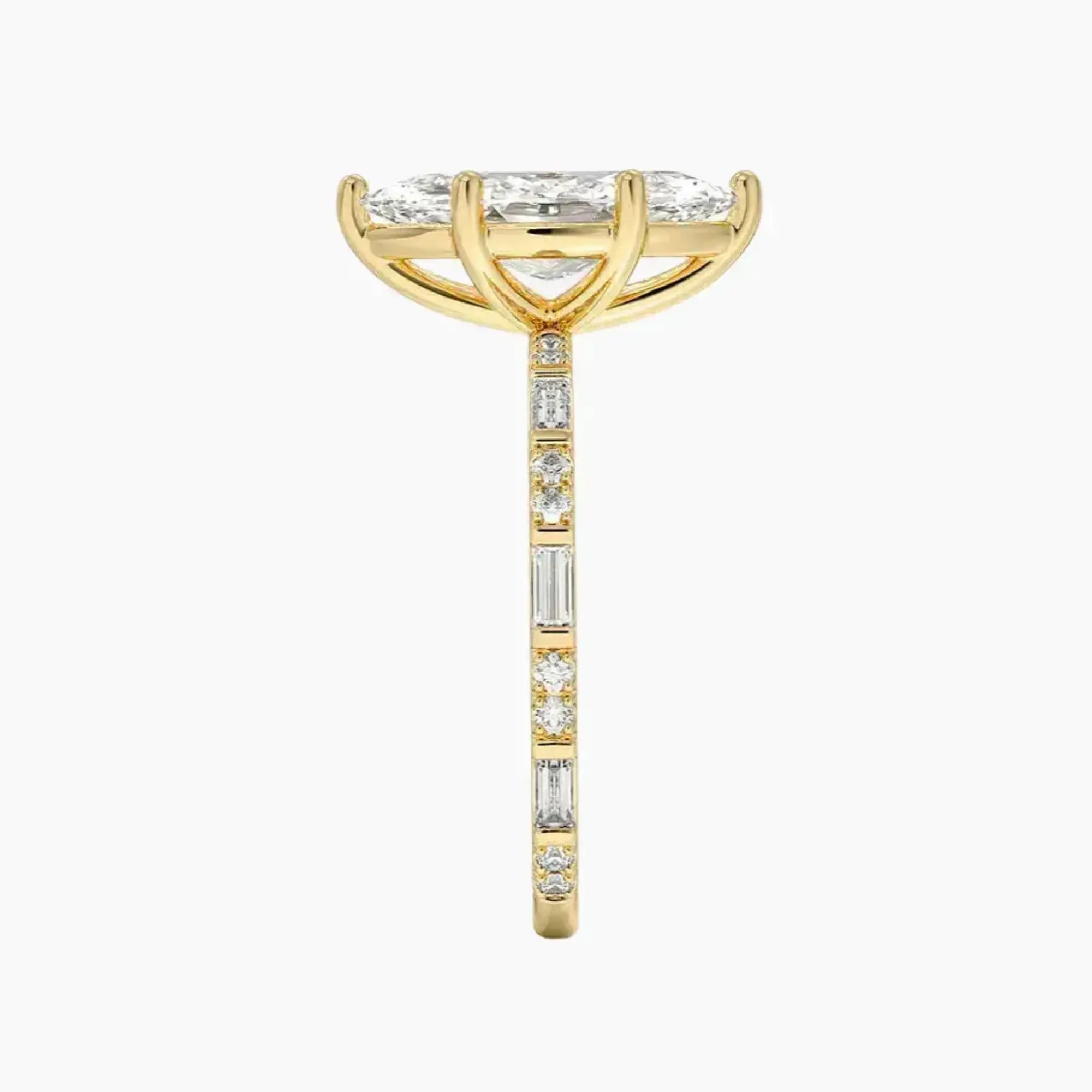 OBSER293 - Evelina Solitaire Marquise engagement ring setting view 9