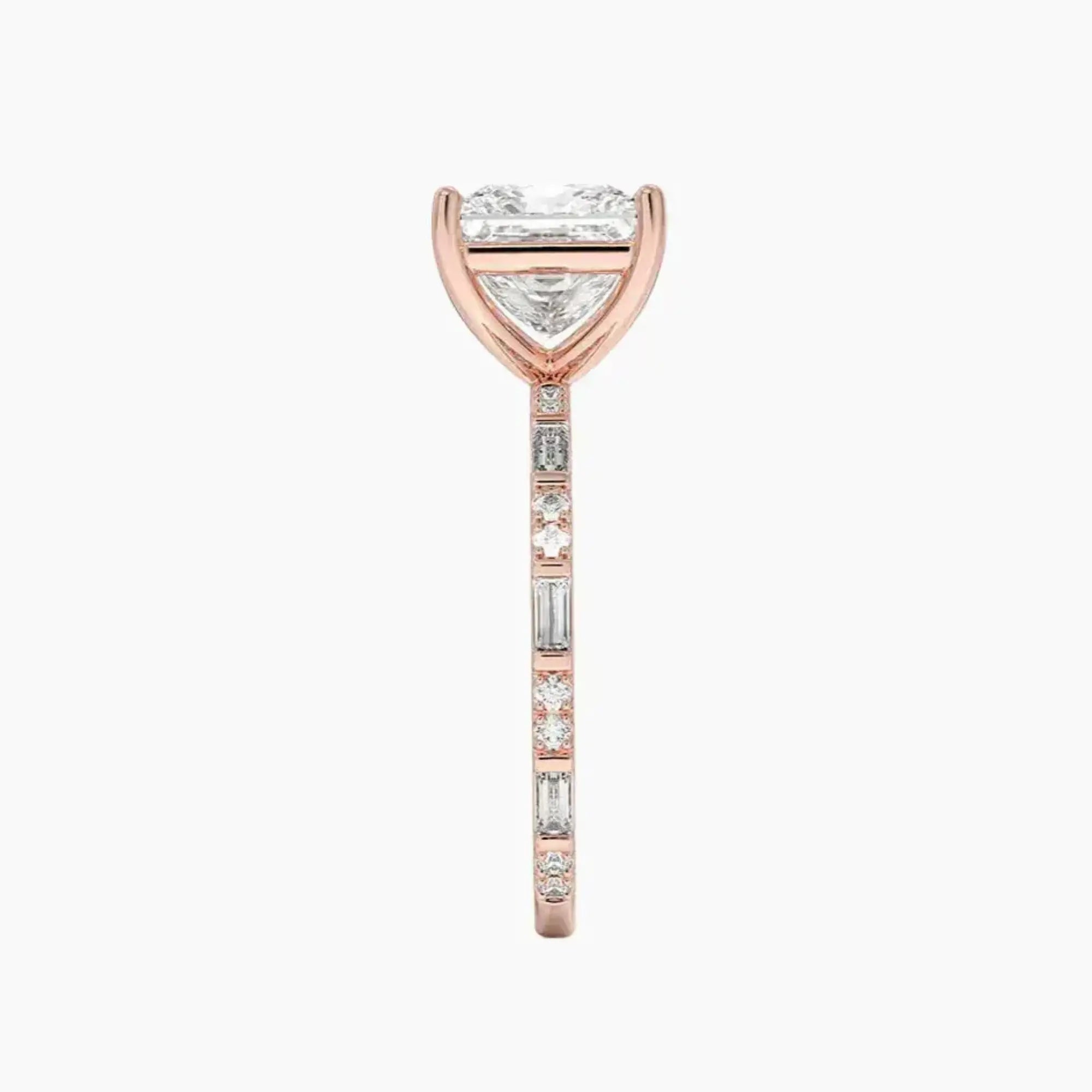 OBSER295 - Evelina Solitaire Princess engagement ring setting view 6