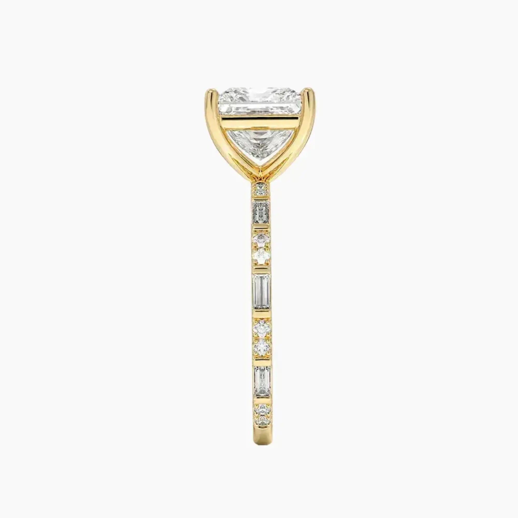 OBSER295 - Evelina Solitaire Princess engagement ring setting view 9