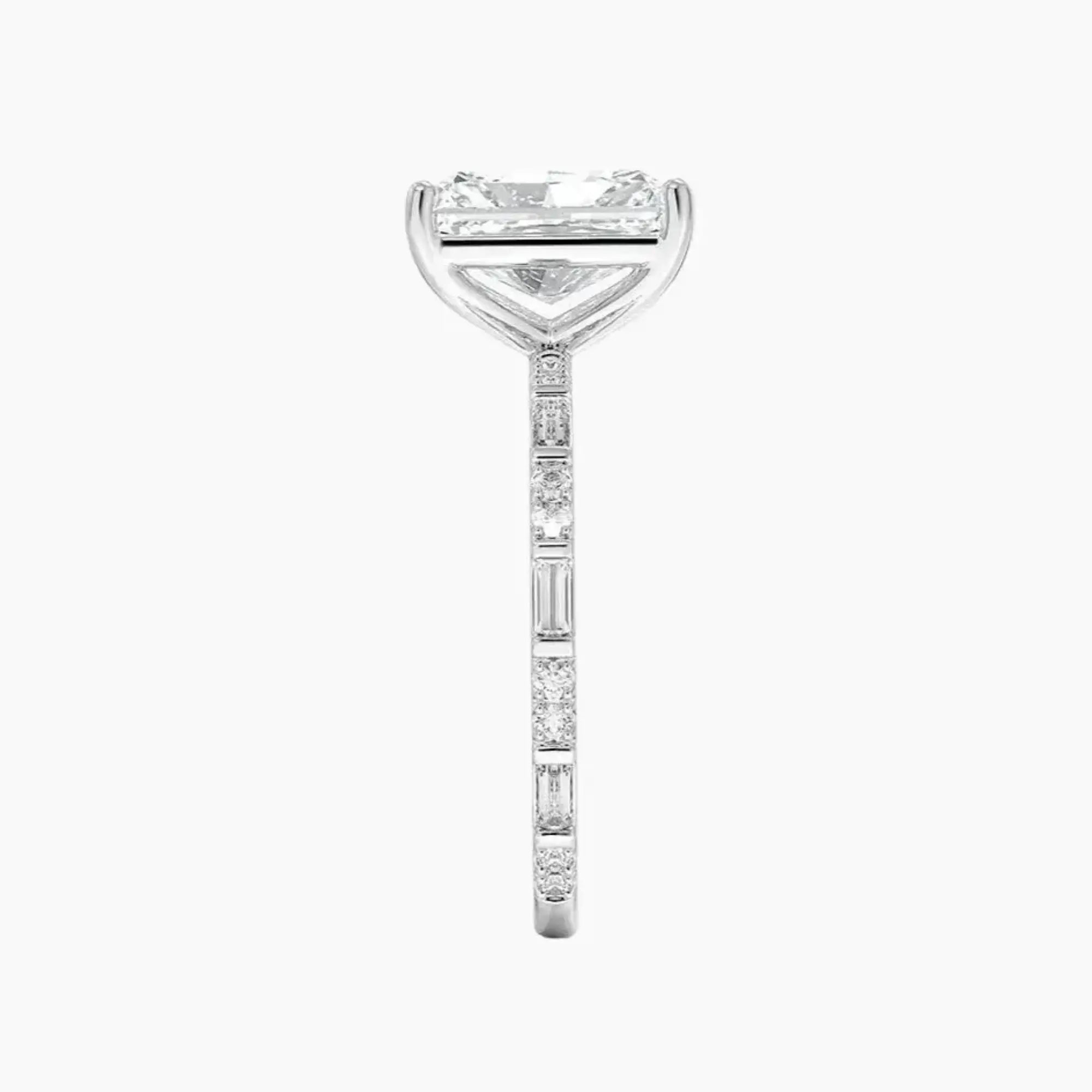 OBSER145 - Evelina Solitaire Radiant engagement ring setting view 3
